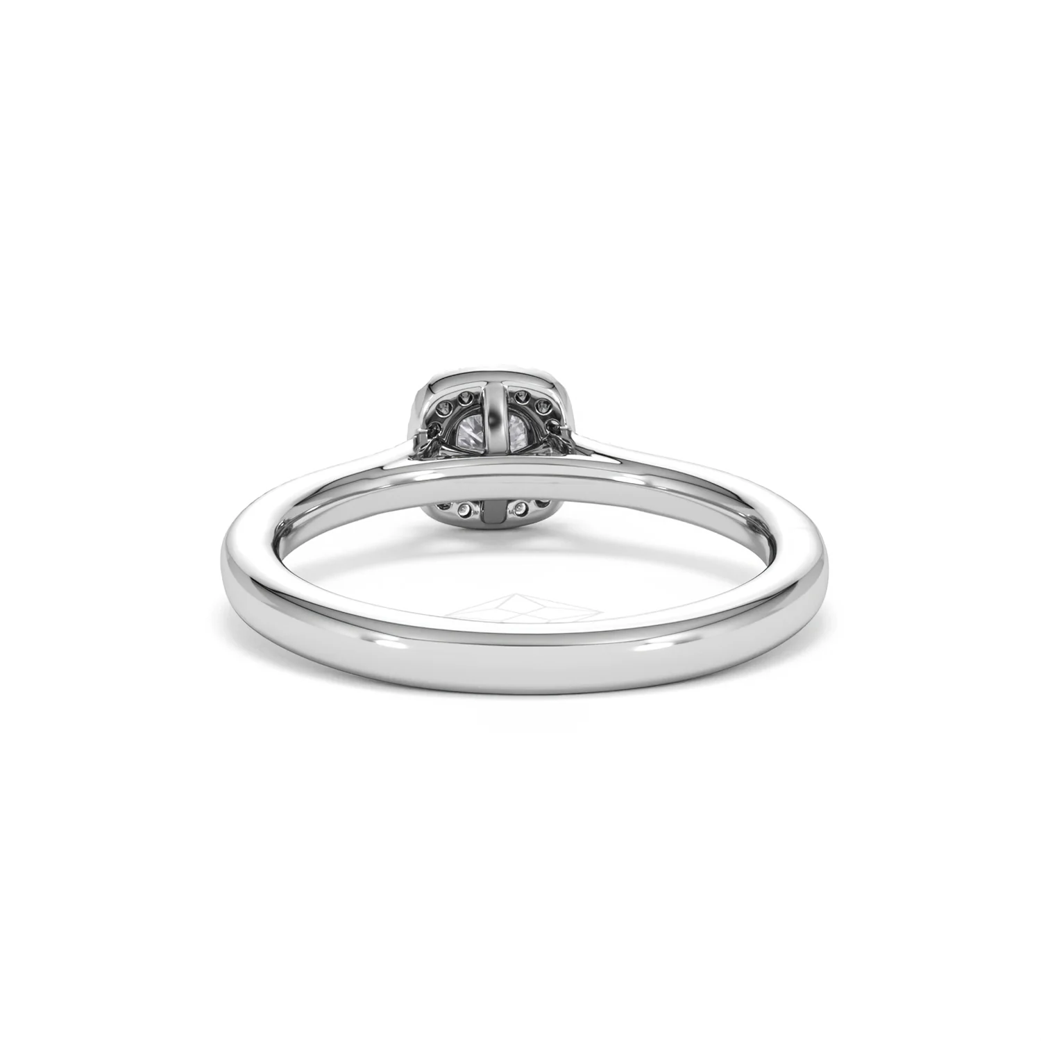 Lumia Cushion Cut Lab Diamond Halo Ring 0.50ct F/VS in 925 Silver - Image 51