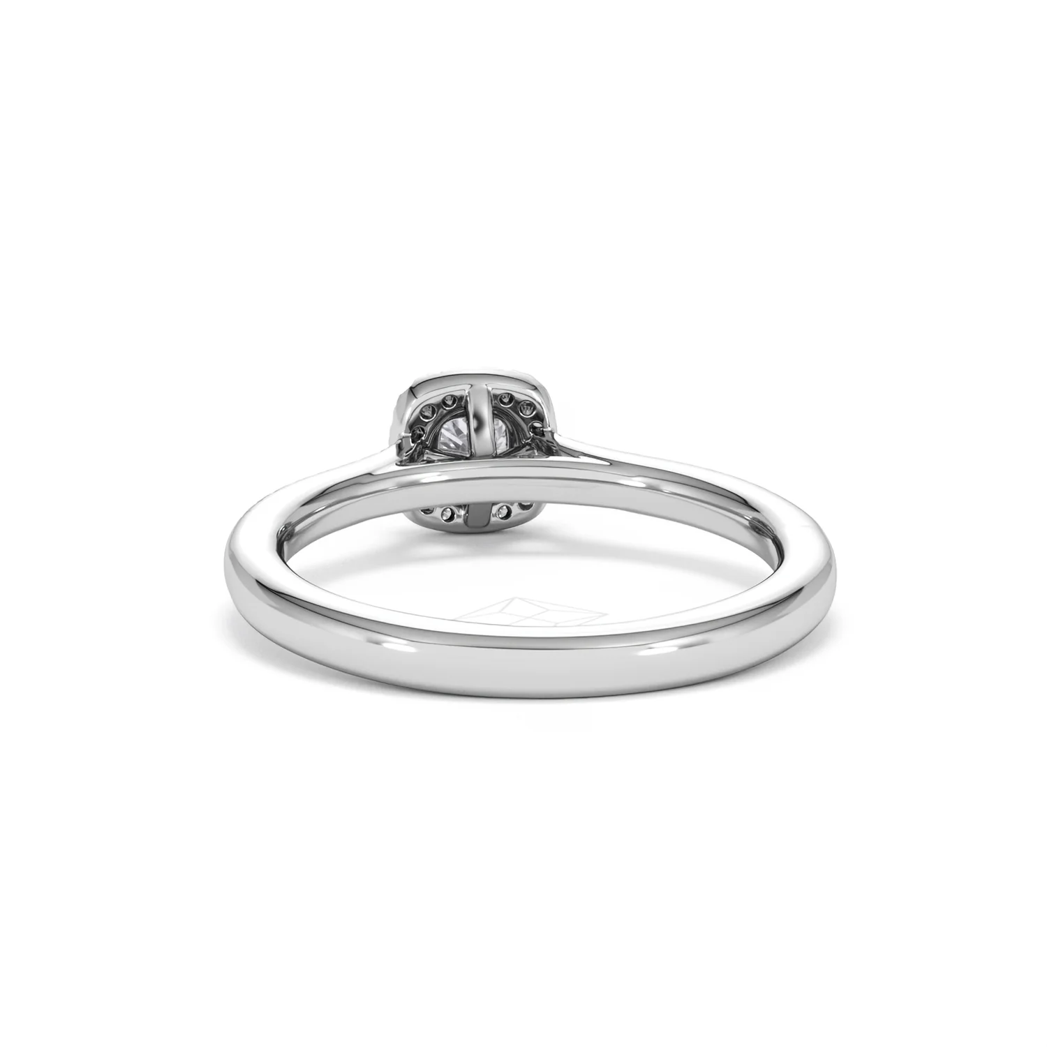 Lumia Cushion Cut Lab Diamond Halo Ring 0.50ct F/VS in 925 Silver - Image 52