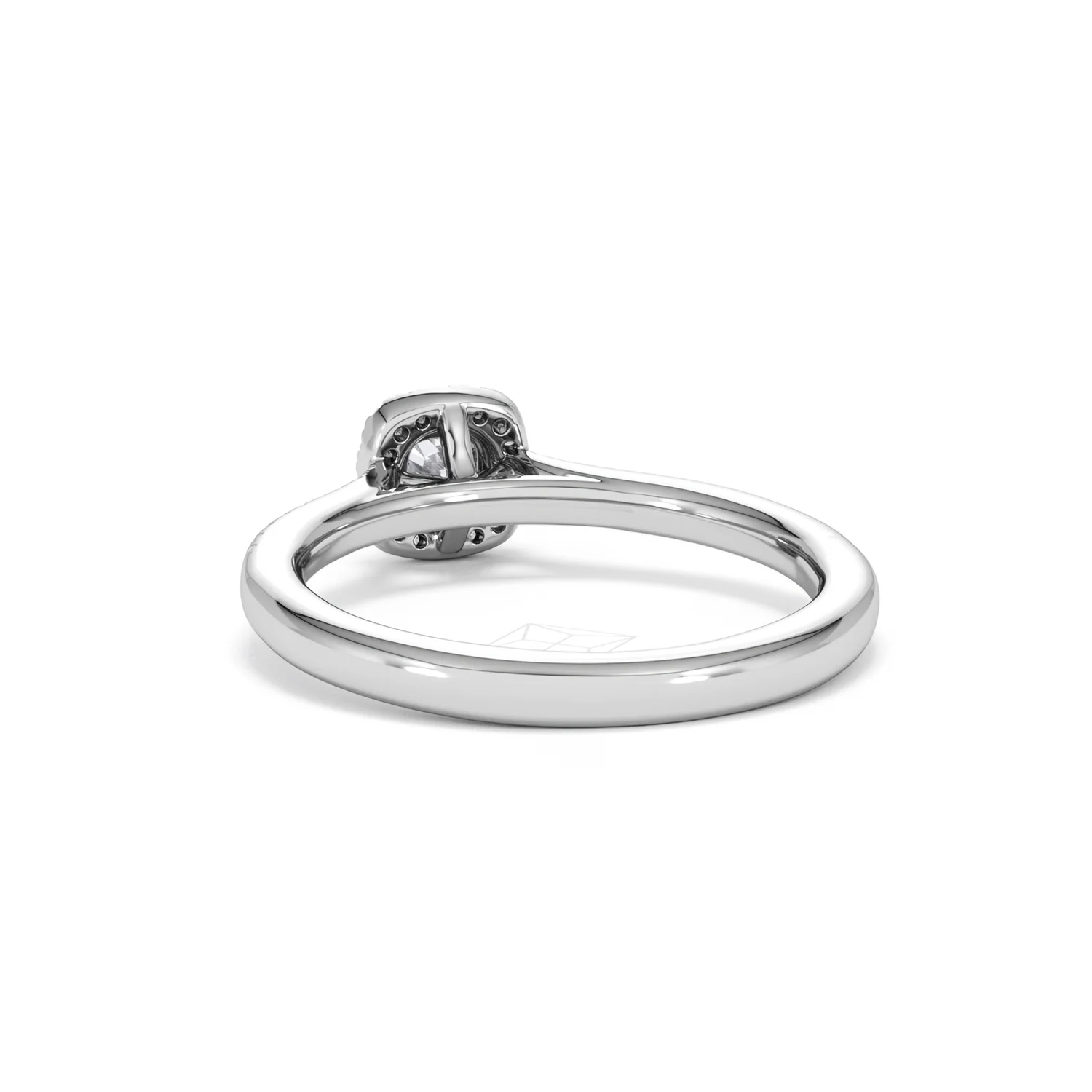 Lumia Cushion Cut Lab Diamond Halo Ring 0.50ct F/VS in 925 Silver - Image 54