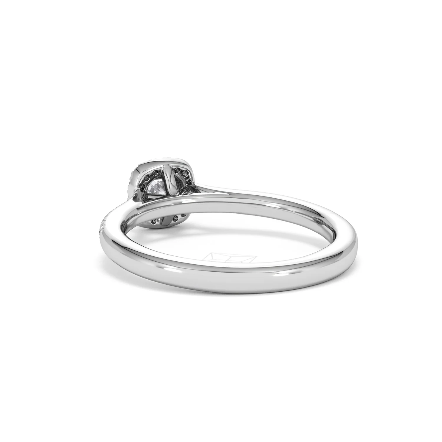 Lumia Cushion Cut Lab Diamond Halo Ring 0.50ct F/VS in 925 Silver - Image 56