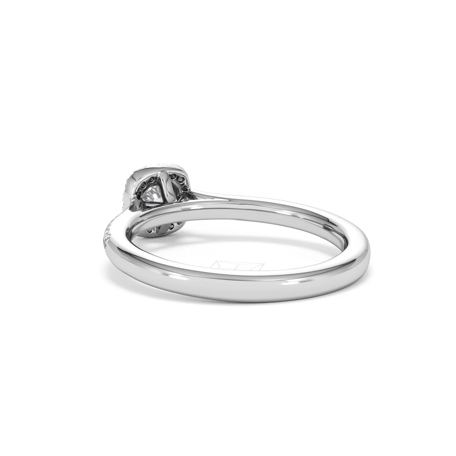 Lumia Cushion Cut Lab Diamond Halo Ring 0.50ct F/VS in 925 Silver - Image 57