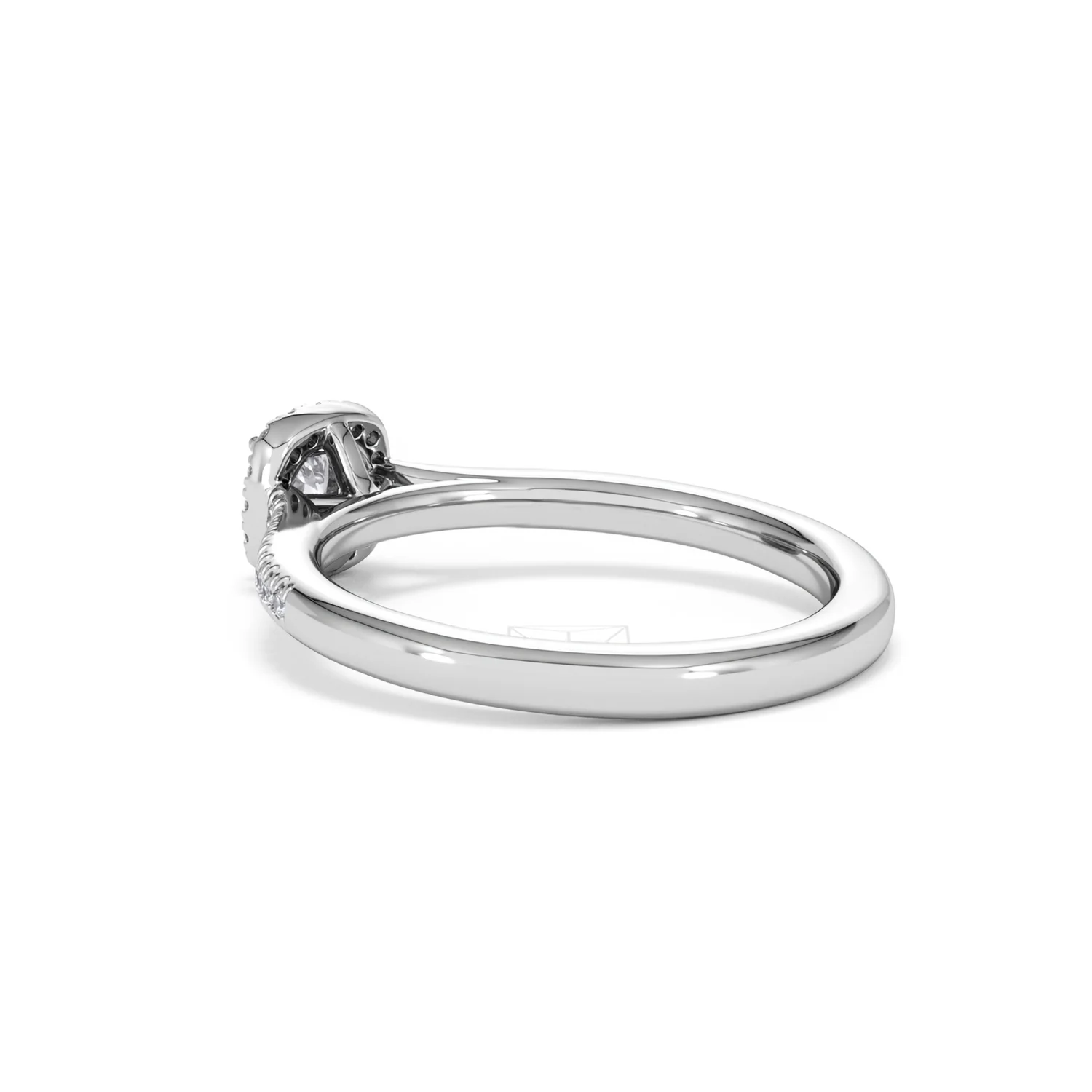 Lumia Cushion Cut Lab Diamond Halo Ring 0.50ct F/VS in 925 Silver - Image 60