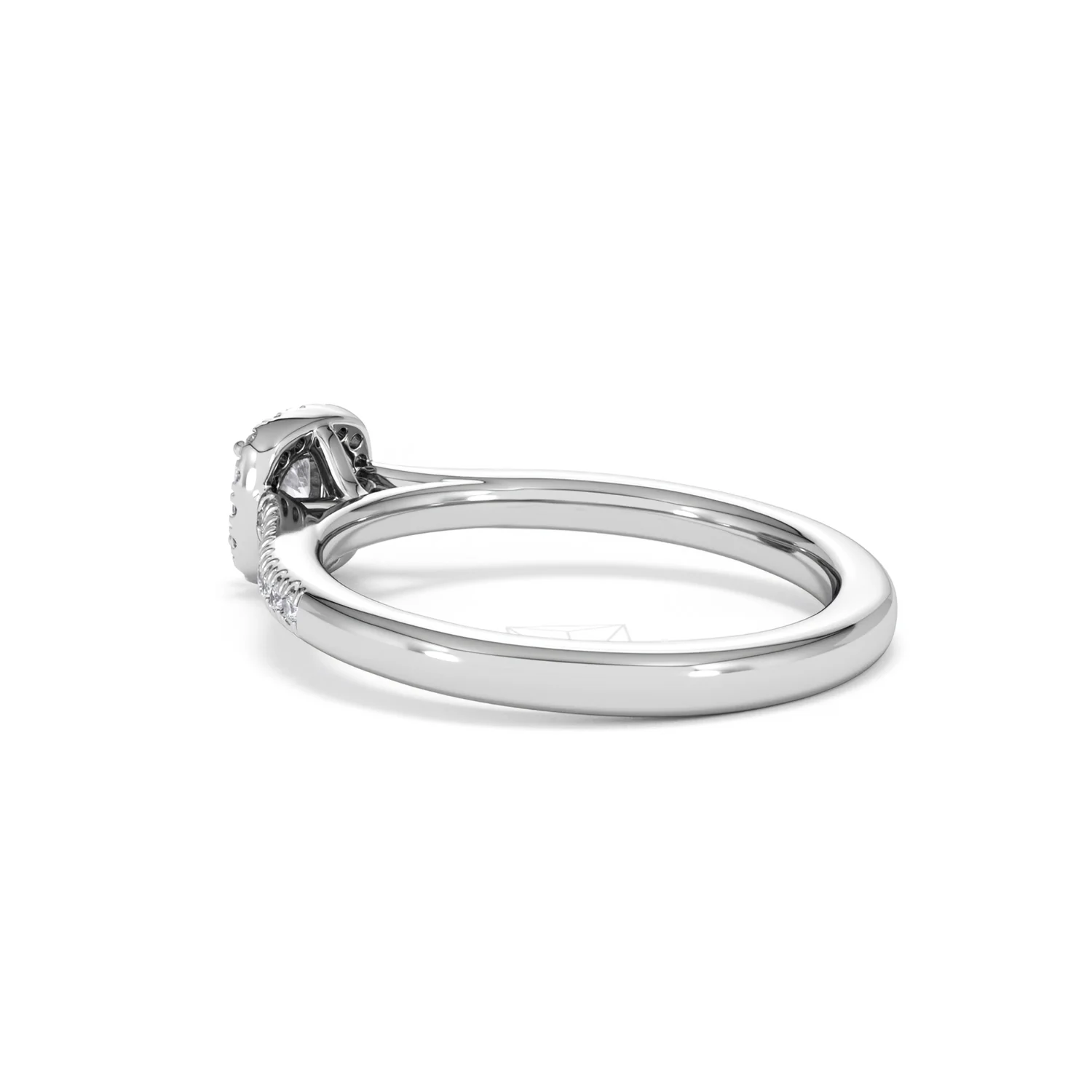 Lumia Cushion Cut Lab Diamond Halo Ring 0.50ct F/VS in 925 Silver - Image 61