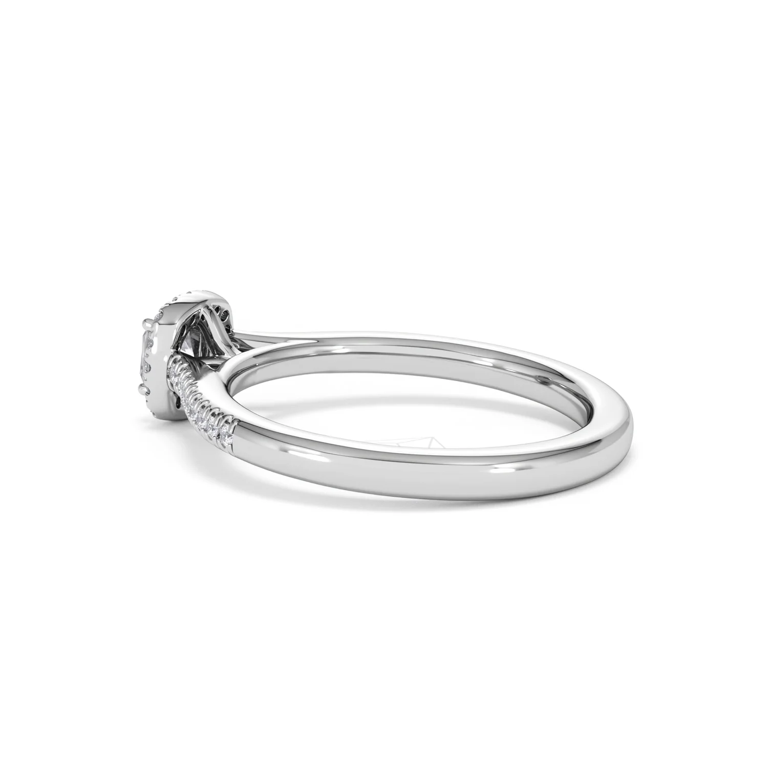 Lumia Cushion Cut Lab Diamond Halo Ring 0.50ct F/VS in 925 Silver - Image 63
