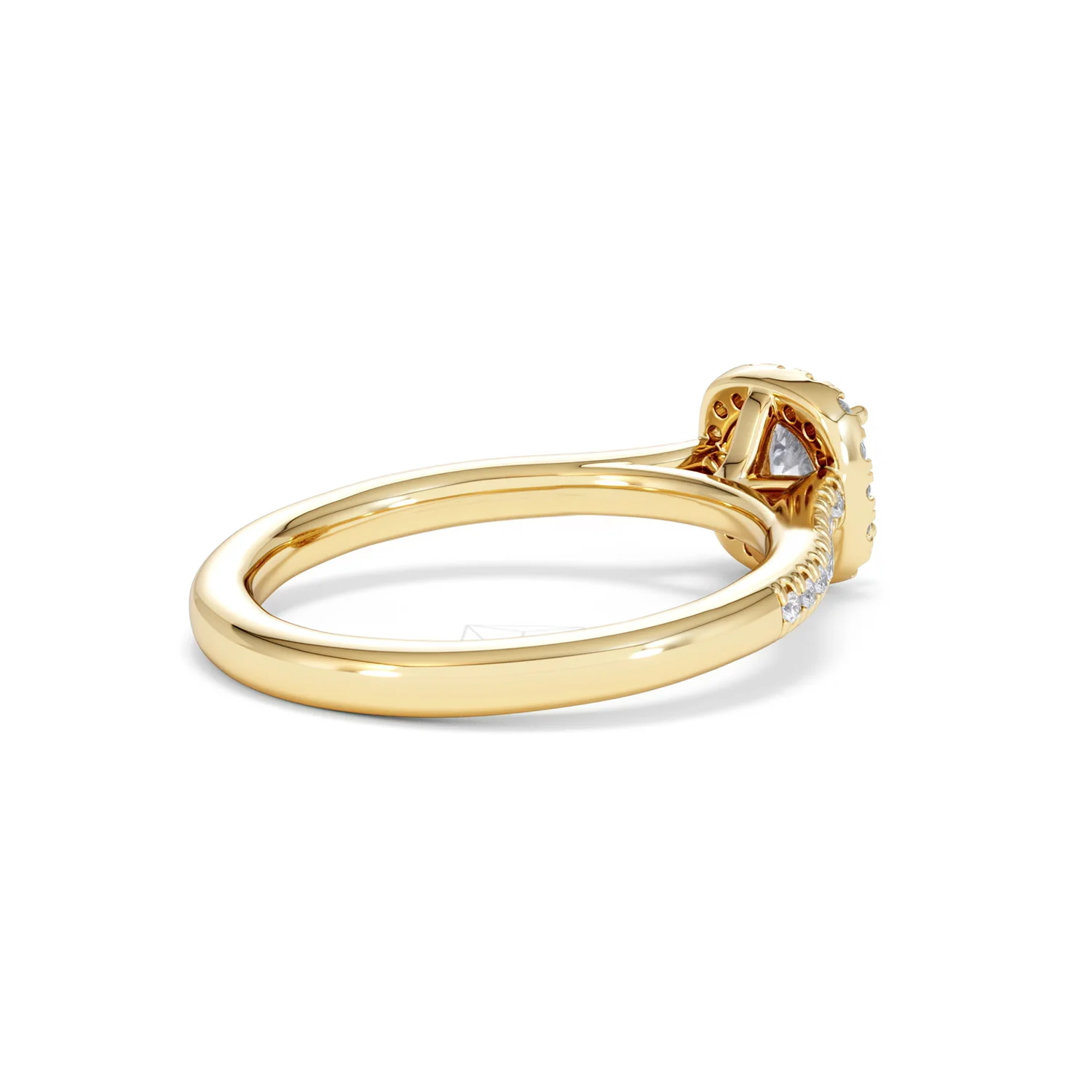 Lumia Cushion Cut Lab Diamond Halo Ring 0.70ct F/VS in 9K Gold - Image 39