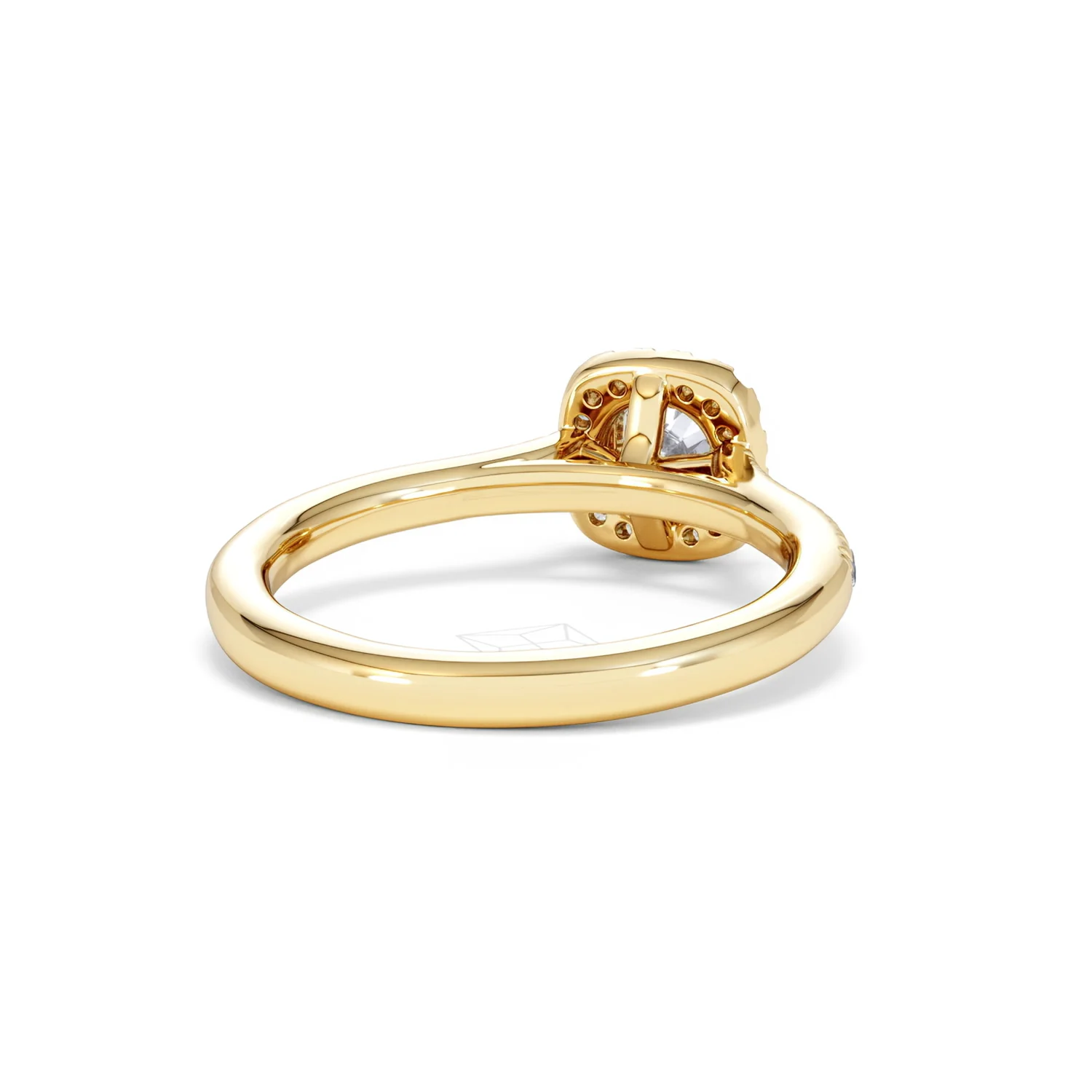 Lumia Cushion Cut Lab Diamond Halo Ring 0.70ct F/VS in 9K Gold - Image 45