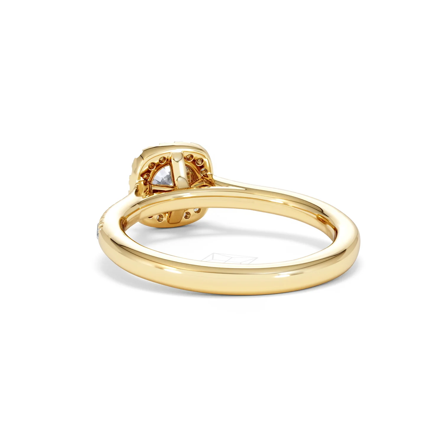 Lumia Cushion Cut Lab Diamond Halo Ring 0.70ct F/VS in 9K Gold - Image 55