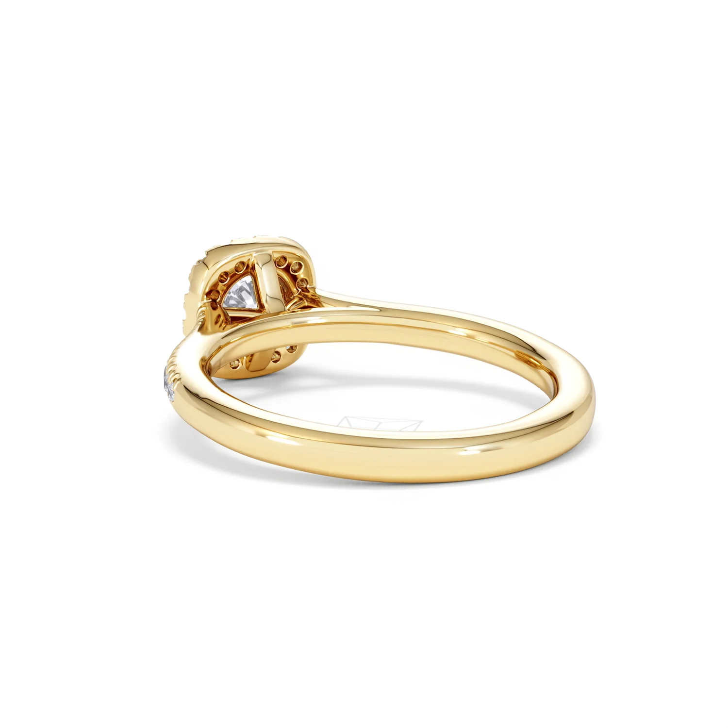 Lumia Cushion Cut Lab Diamond Halo Ring 0.70ct F/VS in 9K Gold - Image 57
