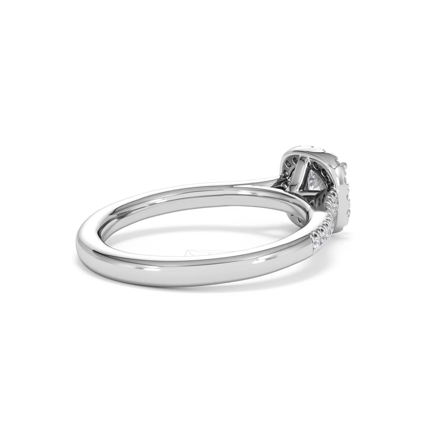 Lumia Cushion Cut Lab Diamond Halo Ring 0.70ct F/VS in 9K White Gold - Image 39