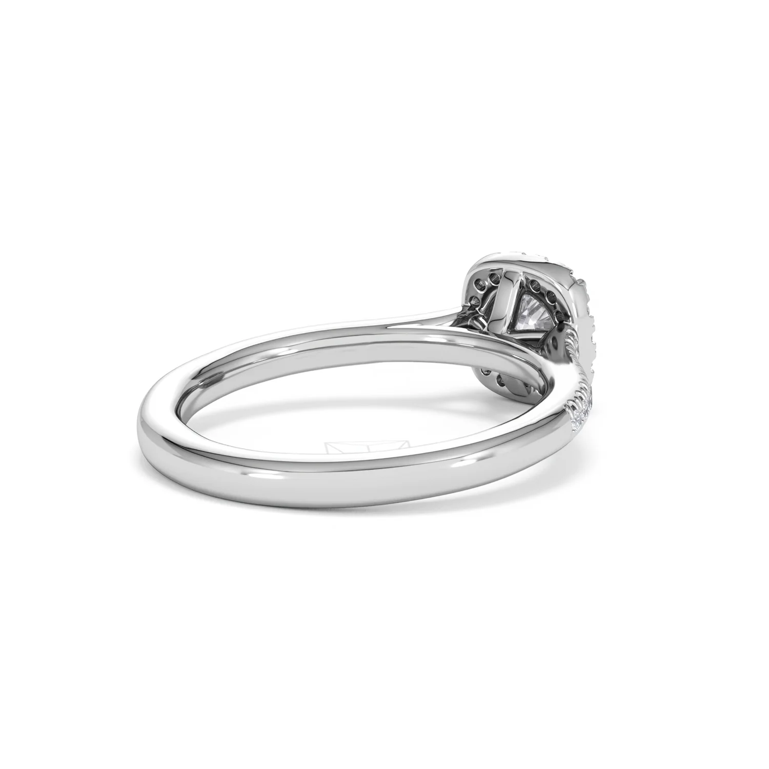 Lumia Cushion Cut Lab Diamond Halo Ring 0.70ct F/VS in 9K White Gold - Image 41