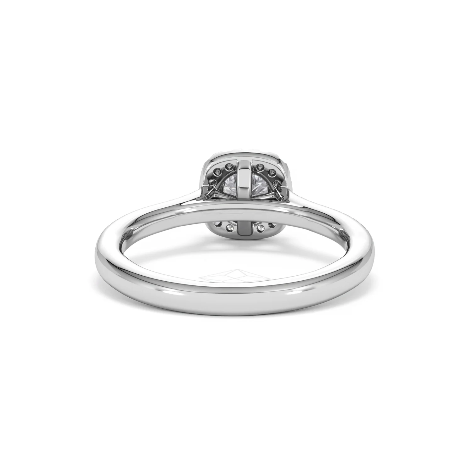 Lumia Cushion Cut Lab Diamond Halo Ring 0.70ct F/VS in 9K White Gold - Image 49