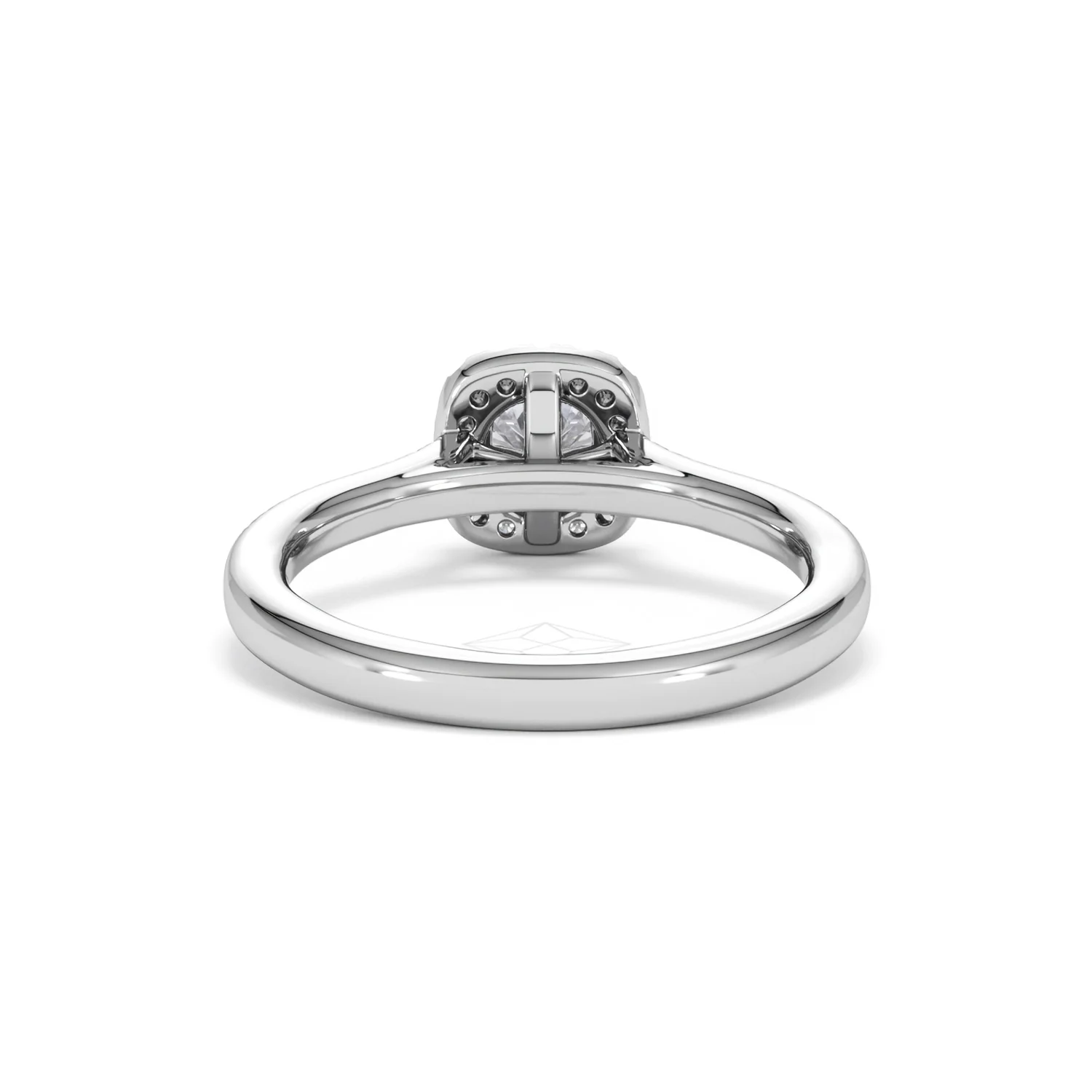 Lumia Cushion Cut Lab Diamond Halo Ring 0.70ct F/VS in 9K White Gold - Image 50