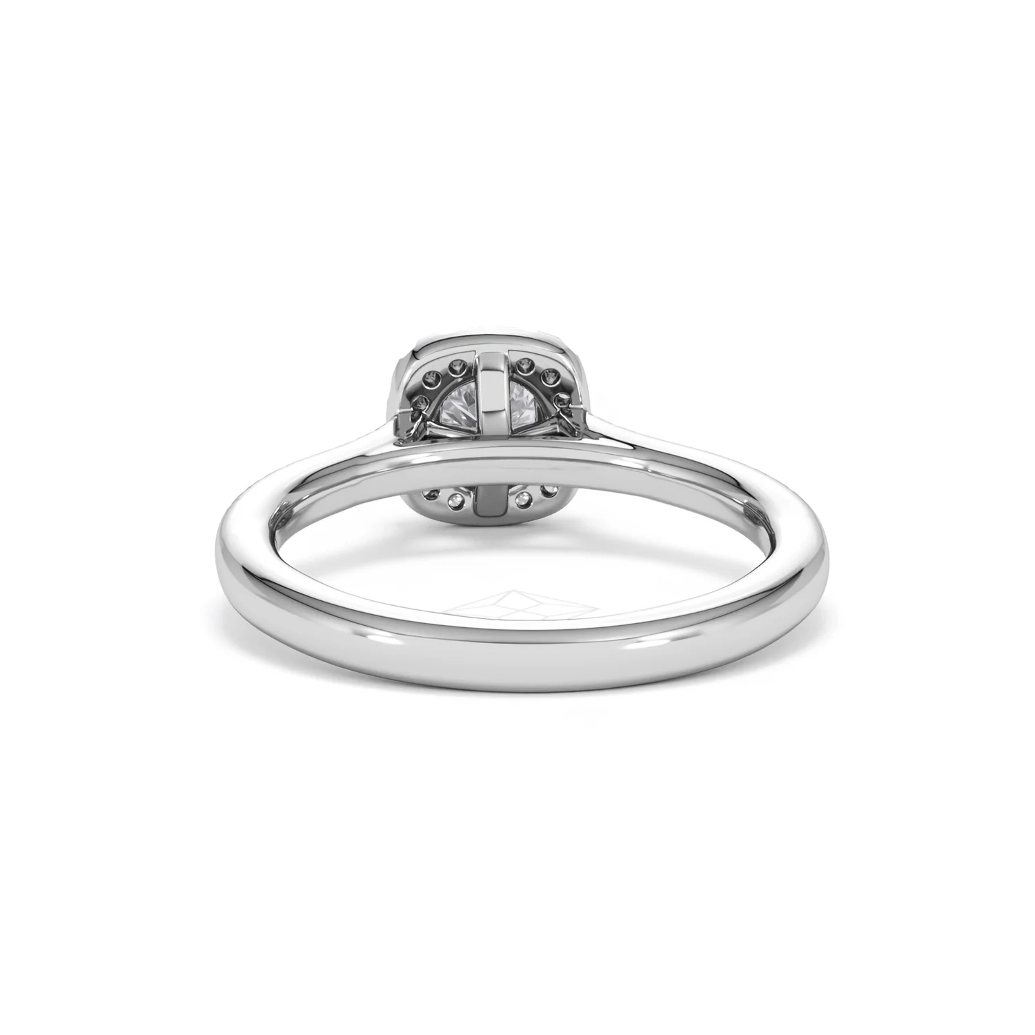 Lumia Cushion Cut Lab Diamond Halo Ring 0.70ct F/VS in 9K White Gold - Image 51