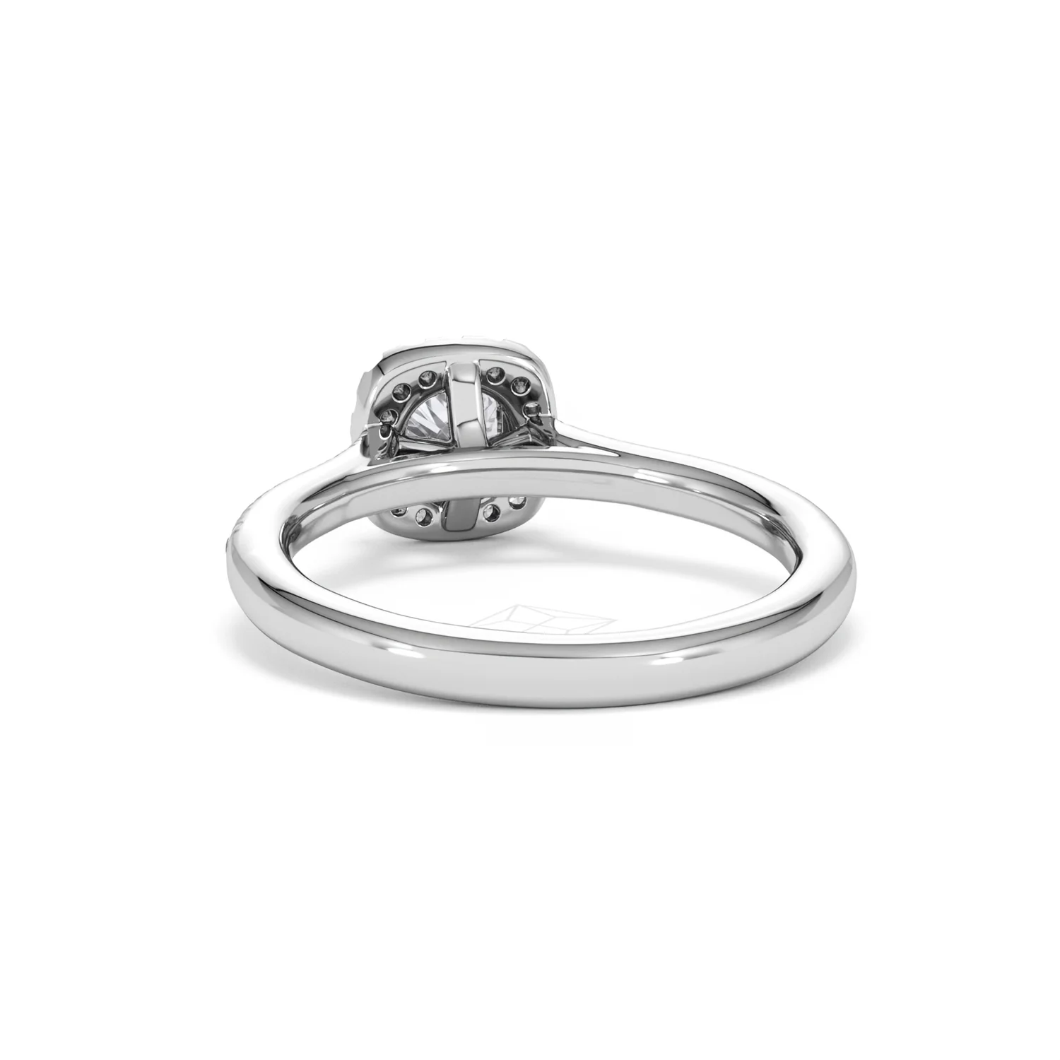 Lumia Cushion Cut Lab Diamond Halo Ring 0.70ct F/VS in 9K White Gold - Image 53