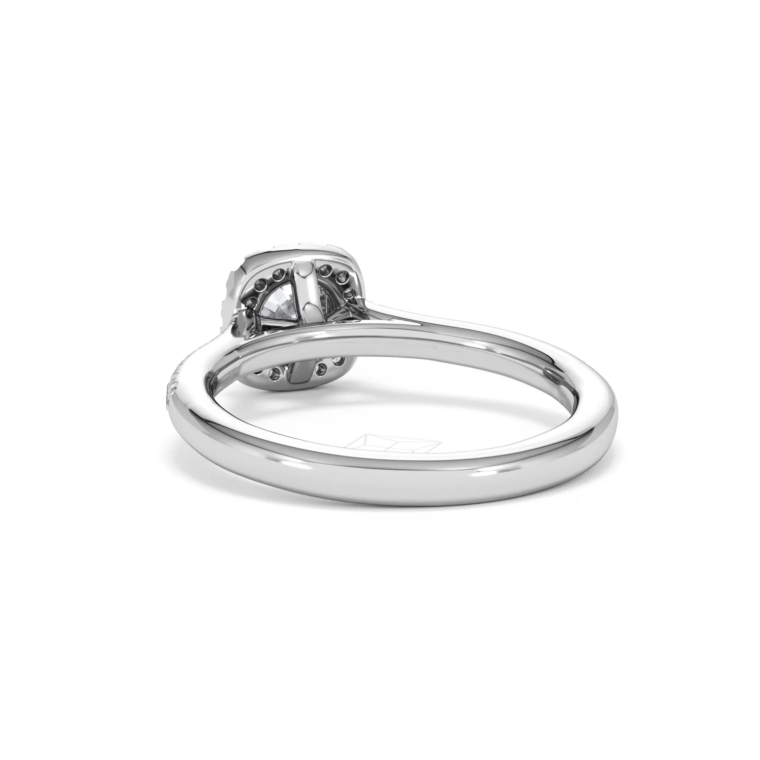Lumia Cushion Cut Lab Diamond Halo Ring 0.70ct F/VS in 9K White Gold - Image 55