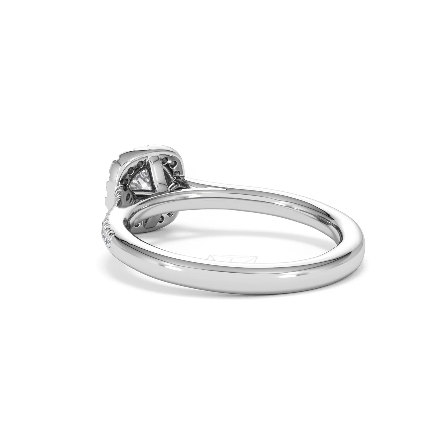 Lumia Cushion Cut Lab Diamond Halo Ring 0.70ct F/VS in 9K White Gold - Image 58