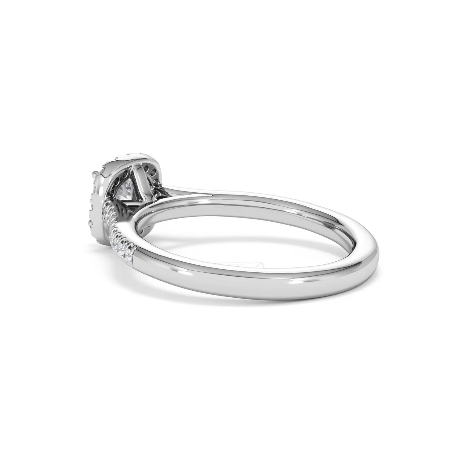 Lumia Cushion Cut Lab Diamond Halo Ring 0.70ct F/VS in 9K White Gold - Image 61