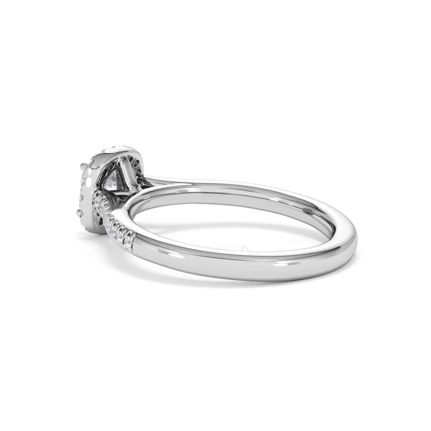 Lumia Cushion Cut Lab Diamond Halo Ring 0.70ct F/VS in 9K White Gold - Image 62