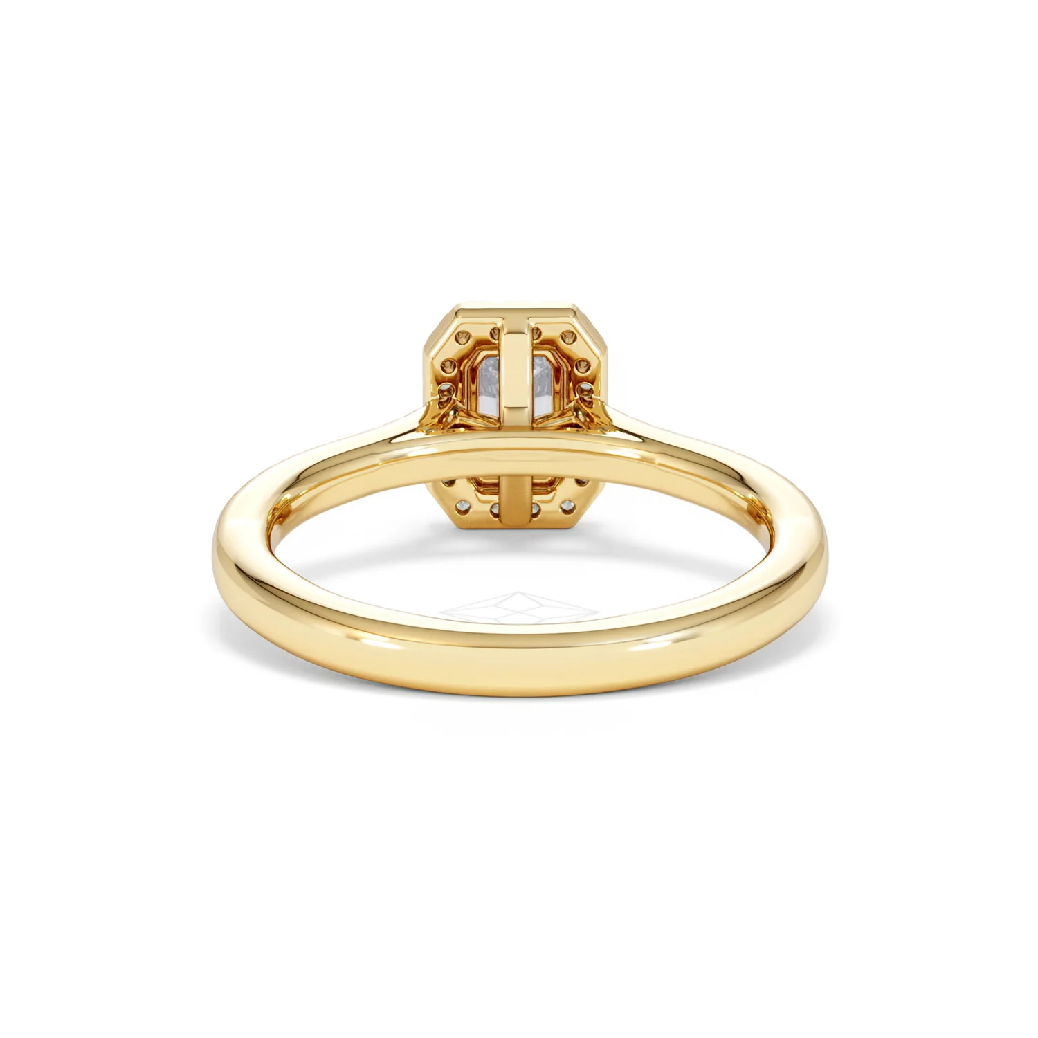 Lumia Cut Emerald Cut Lab Diamond Halo Ring 0.70ct F/VS in 9K Gold - Image 49