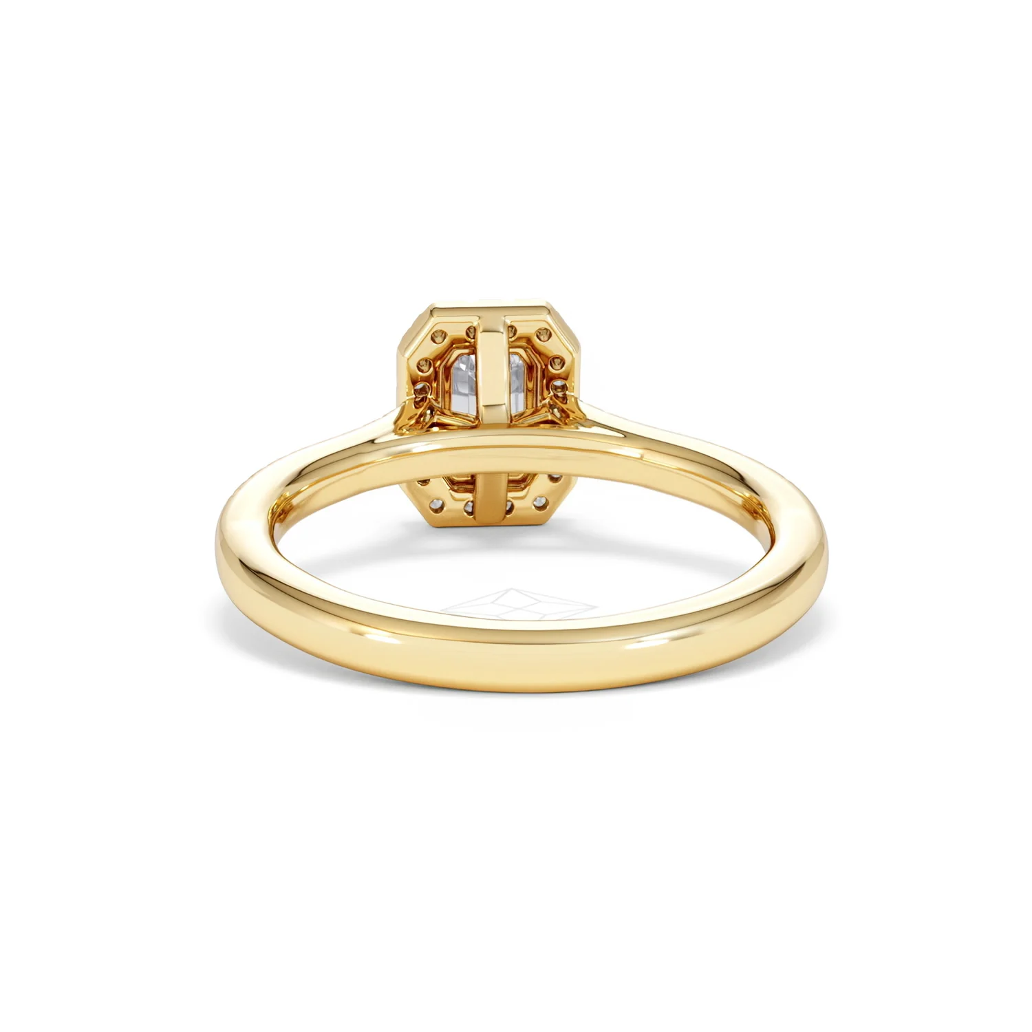 Lumia Cut Emerald Cut Lab Diamond Halo Ring 0.70ct F/VS in 9K Gold - Image 50