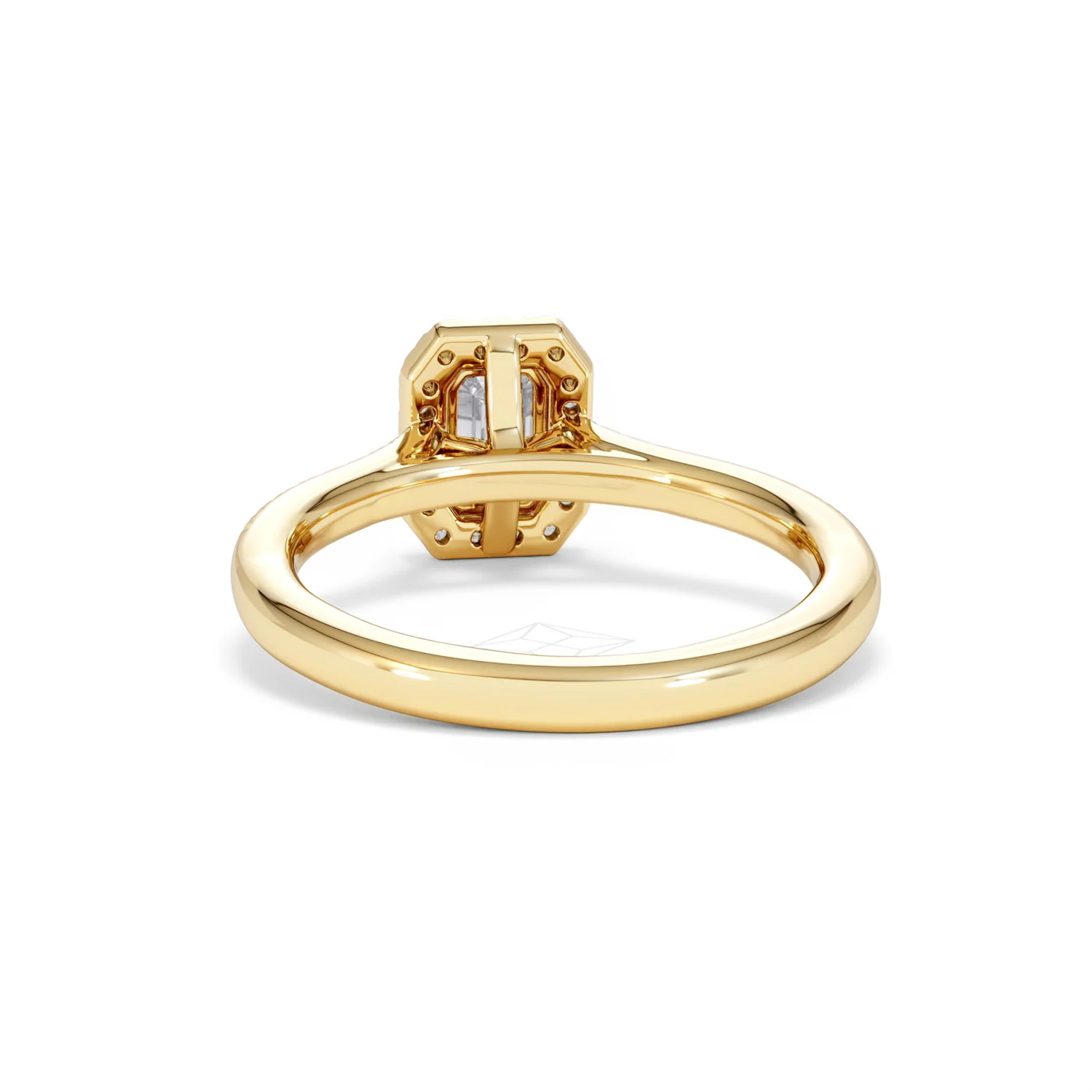 Lumia Cut Emerald Cut Lab Diamond Halo Ring 0.70ct F/VS in 9K Gold - Image 51