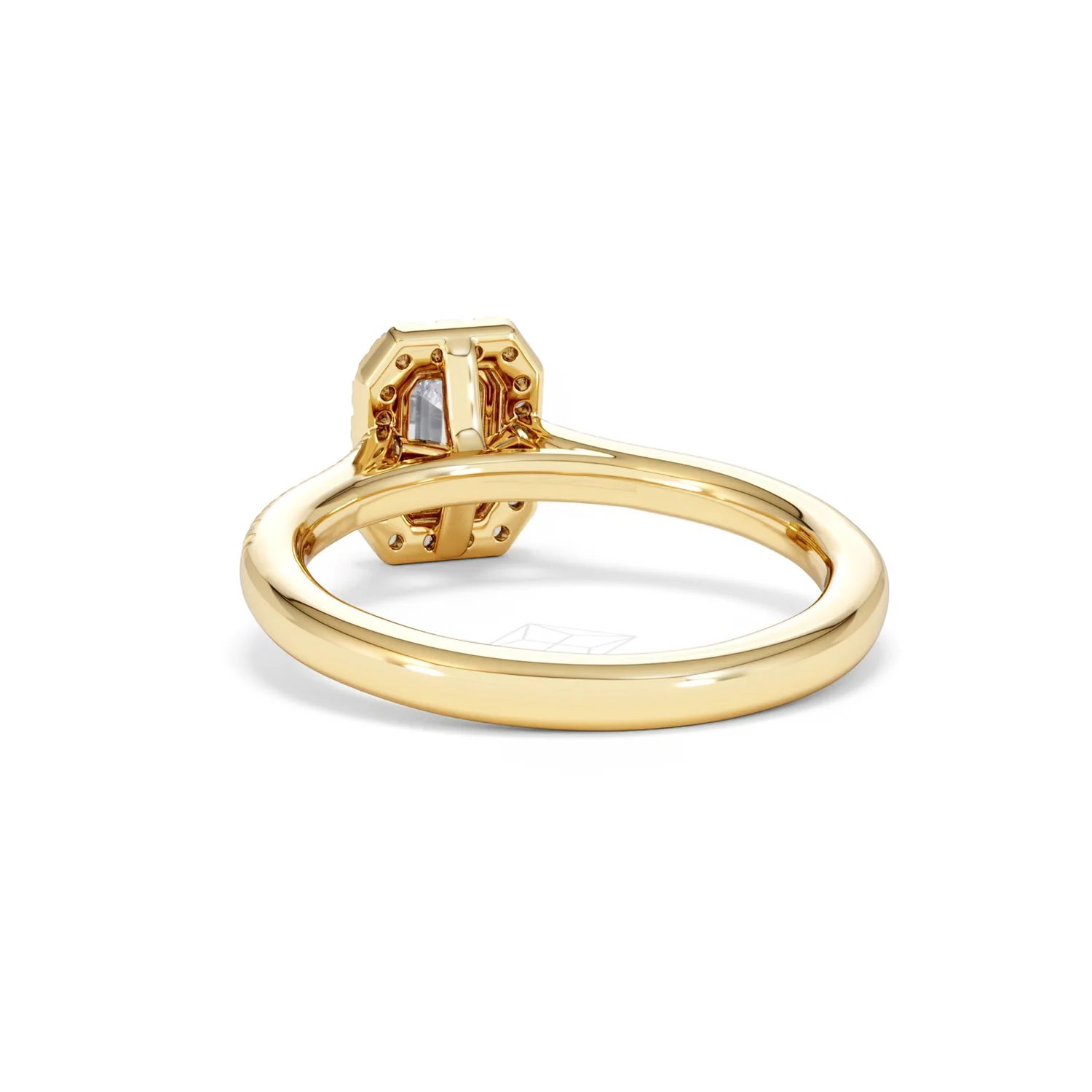 Lumia Cut Emerald Cut Lab Diamond Halo Ring 0.70ct F/VS in 9K Gold - Image 53