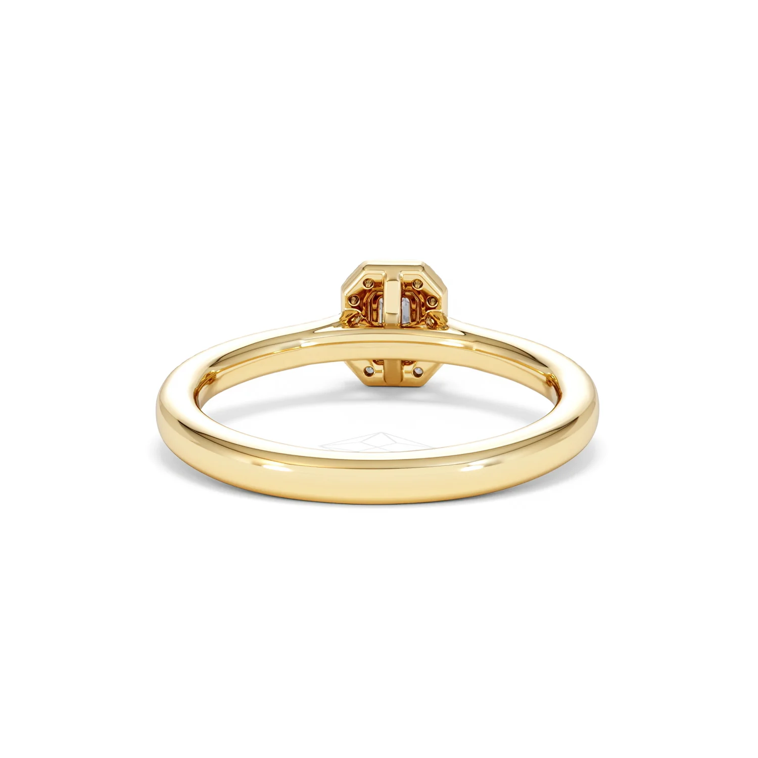 Lumia Emerald Cut Lab Diamond Halo Ring 0.33ct F/VS in 18K Gold Vermeil - Image 49