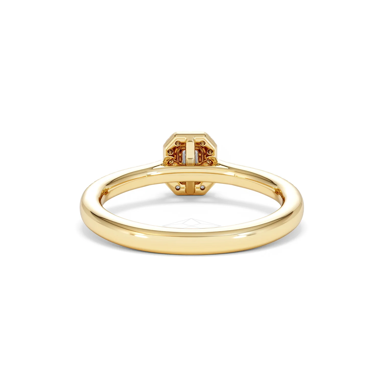 Lumia Emerald Cut Lab Diamond Halo Ring 0.33ct F/VS in 18K Gold Vermeil - Image 50