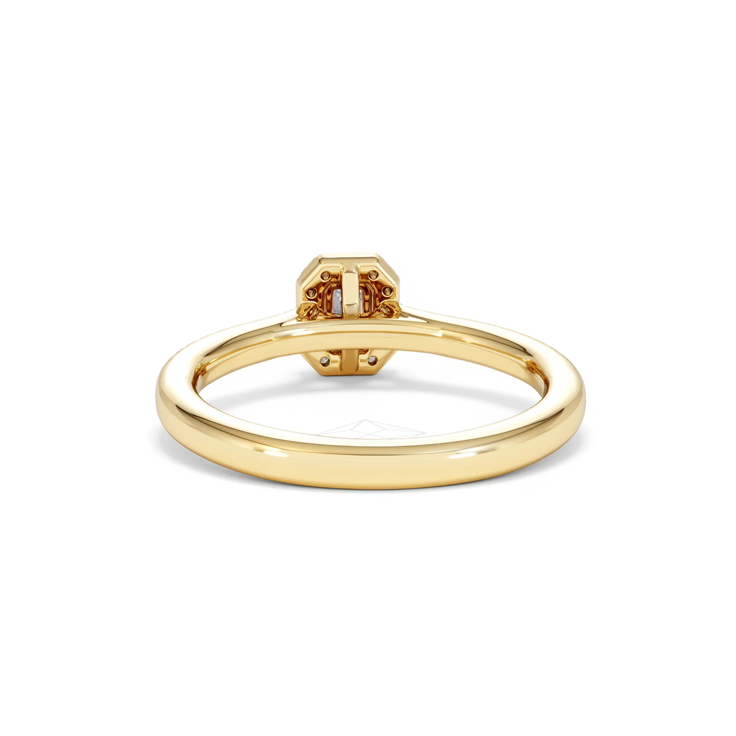 Lumia Emerald Cut Lab Diamond Halo Ring 0.33ct F/VS in 18K Gold Vermeil - Image 51