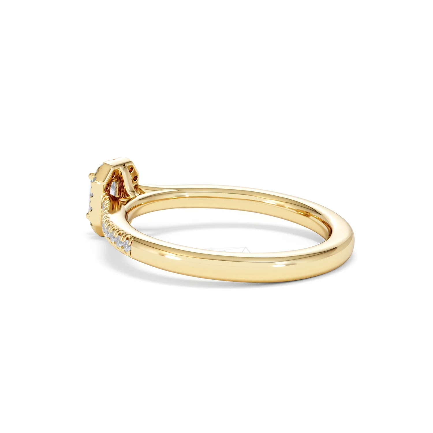Lumia Emerald Cut Lab Diamond Halo Ring 0.33ct F/VS in 18K Gold Vermeil - Image 62