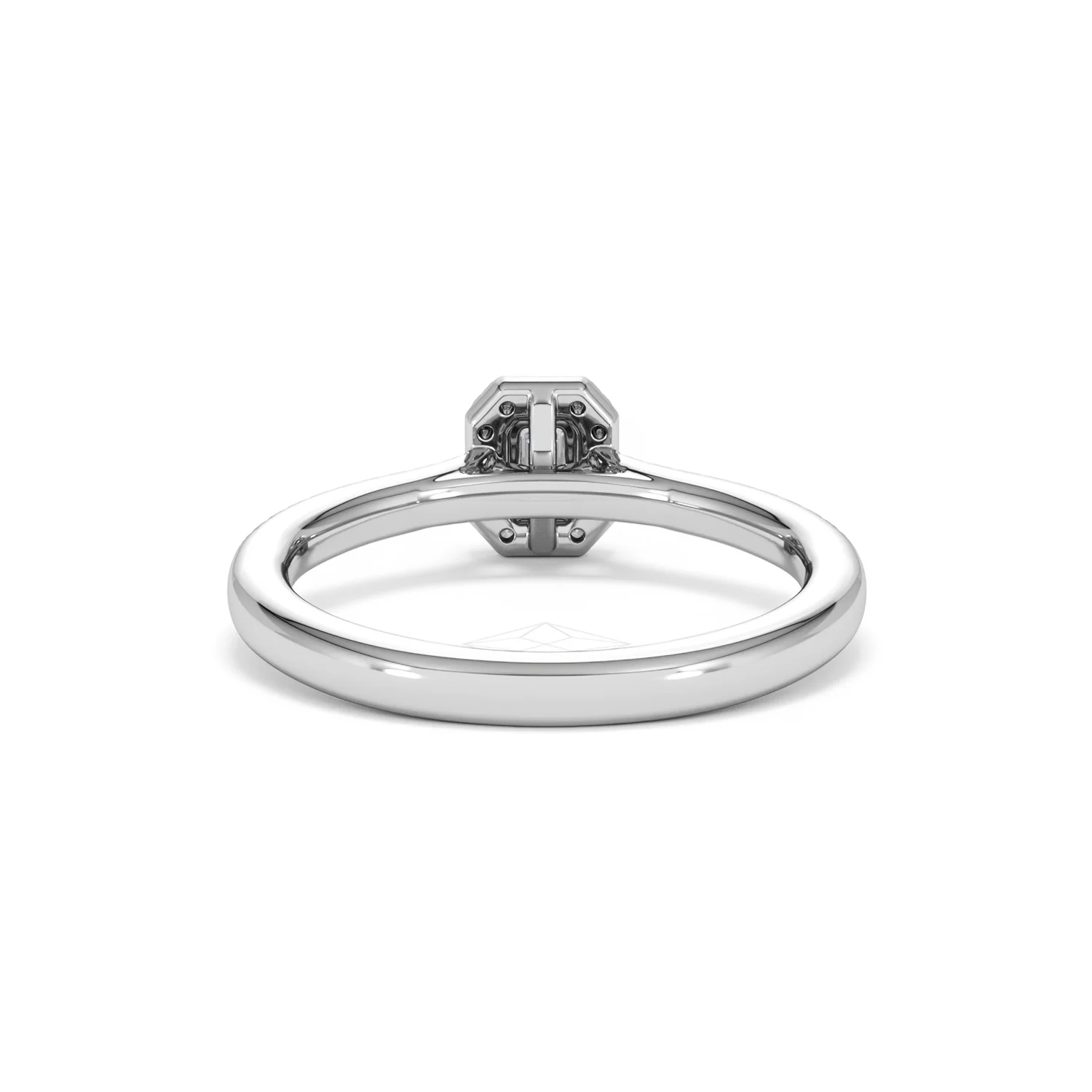 Lumia Emerald Cut Lab Diamond Halo Ring 0.33ct F/VS in 925 Silver - Image 50