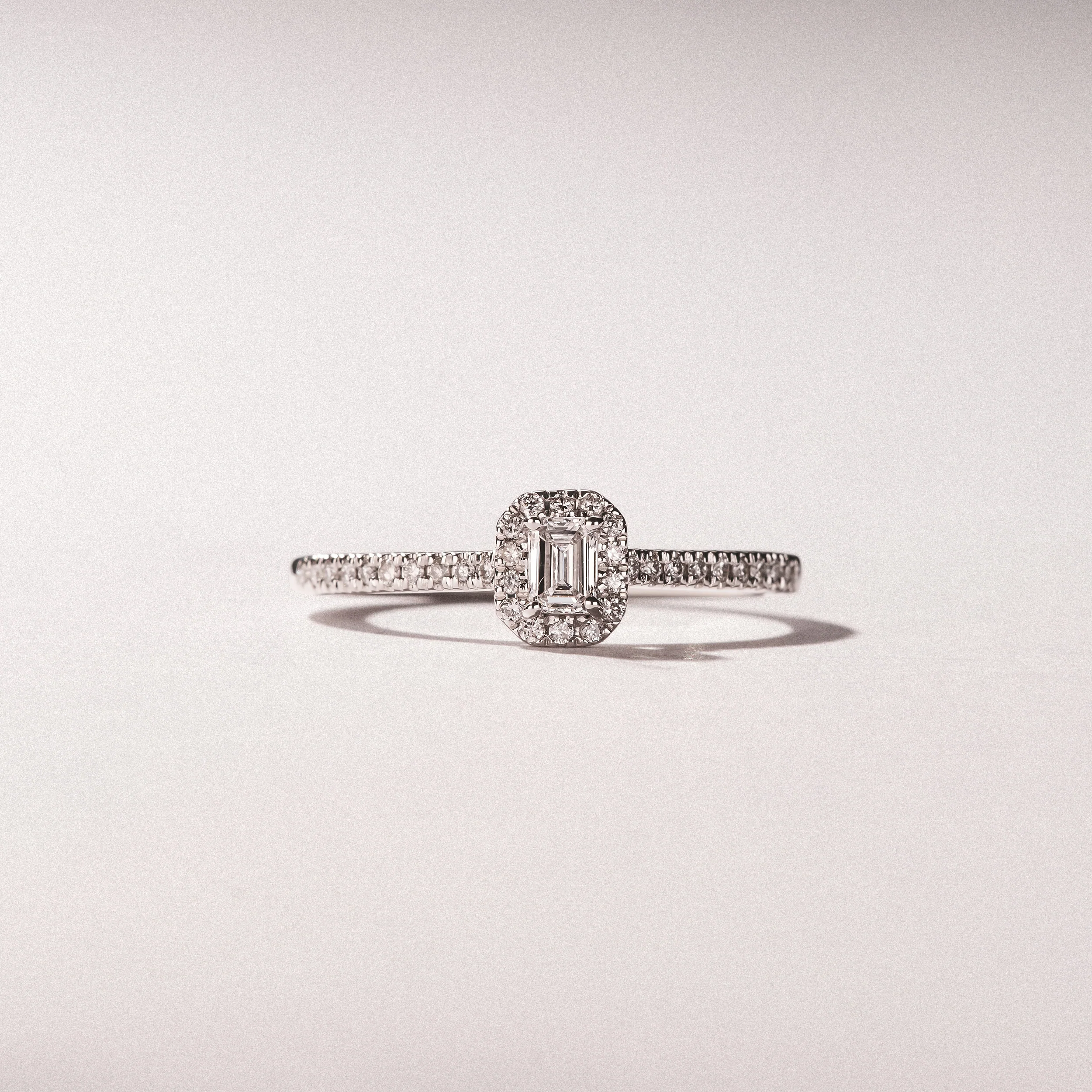 Lumia Emerald Cut Lab Diamond Halo Ring 0.33ct F/VS in 925 Silver - Image 6
