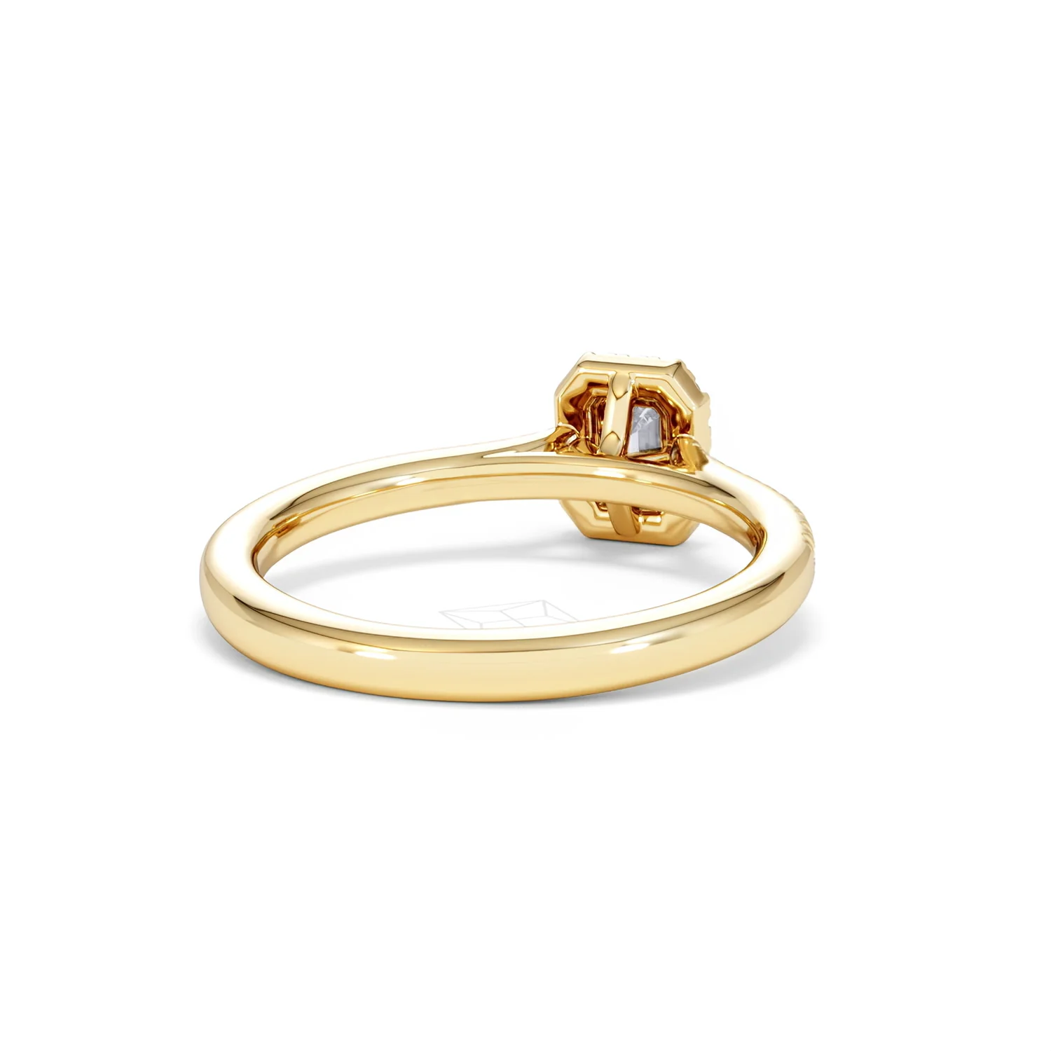 Lumia Emerald Cut Lab Diamond Halo Ring 0.50ct F/VS in 18K Gold Vermeil - Image 45