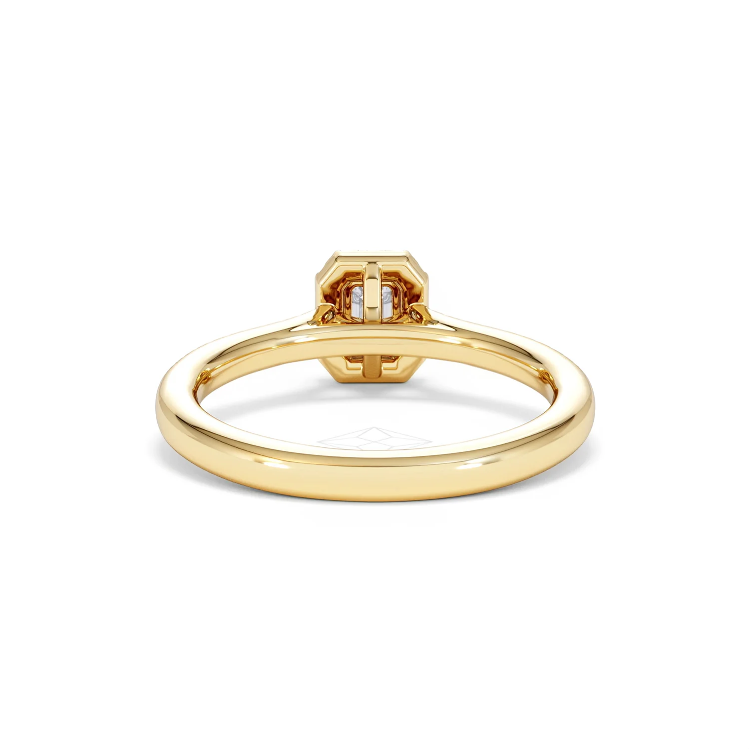 Lumia Emerald Cut Lab Diamond Halo Ring 0.50ct F/VS in 18K Gold Vermeil - Image 50