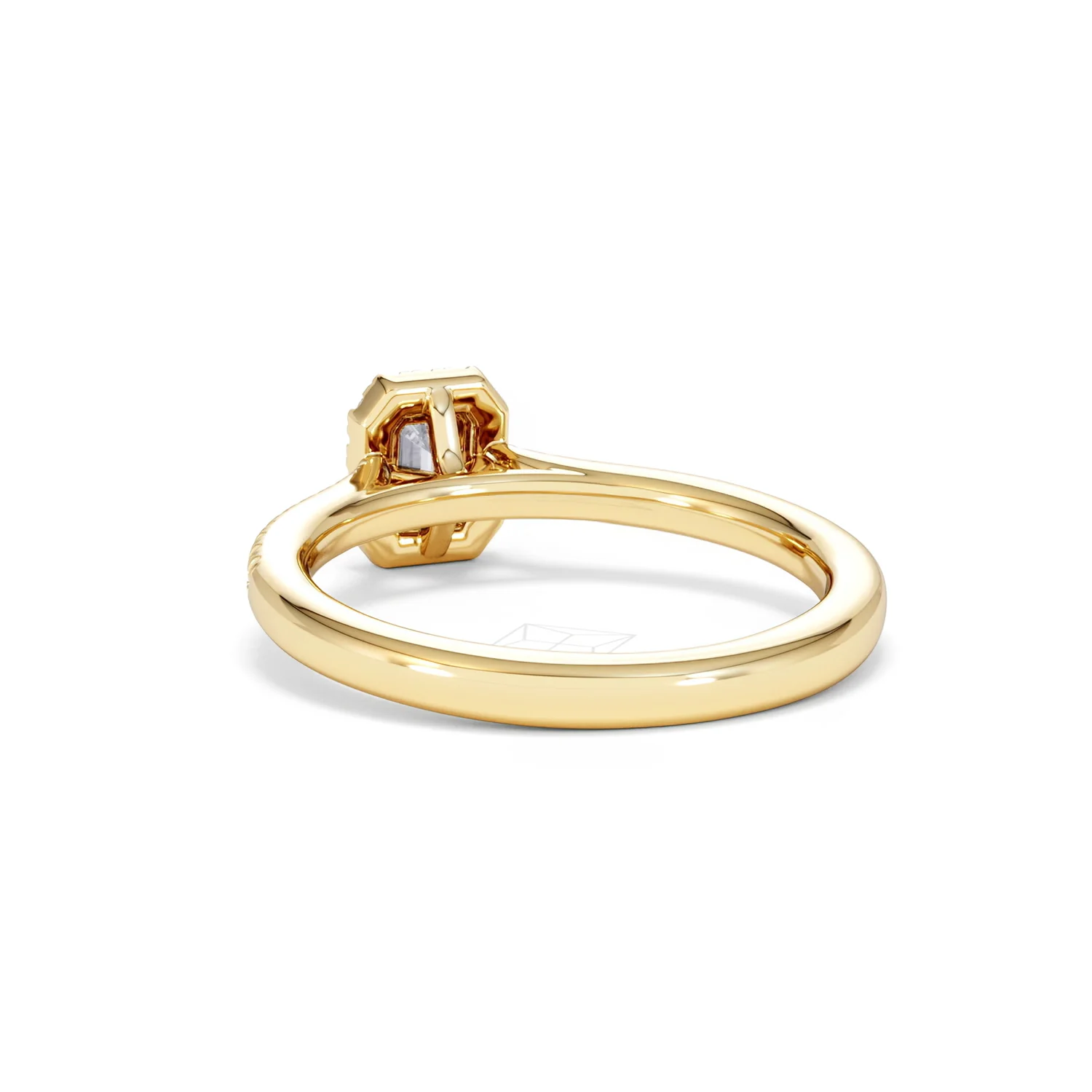 Lumia Emerald Cut Lab Diamond Halo Ring 0.50ct F/VS in 18K Gold Vermeil - Image 55