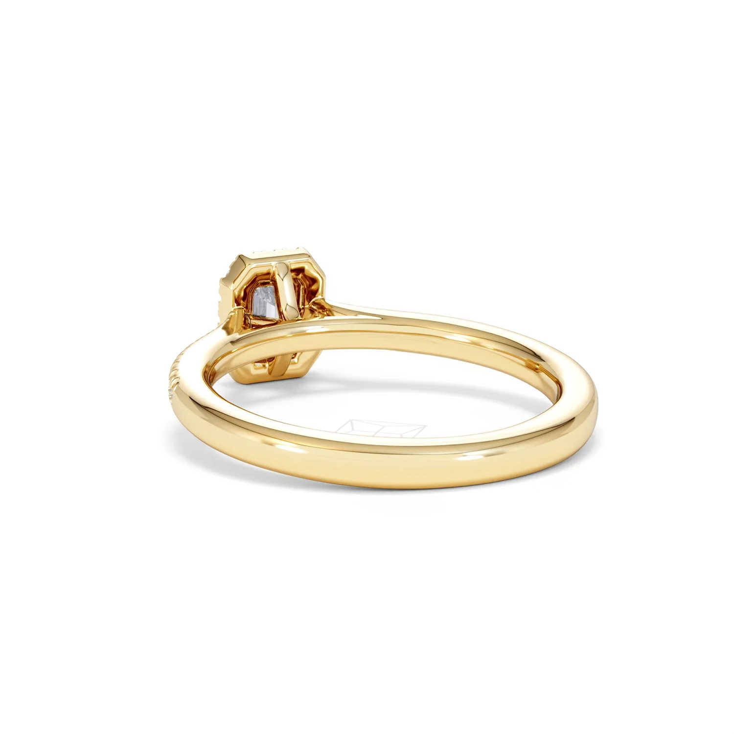 Lumia Emerald Cut Lab Diamond Halo Ring 0.50ct F/VS in 18K Gold Vermeil - Image 56