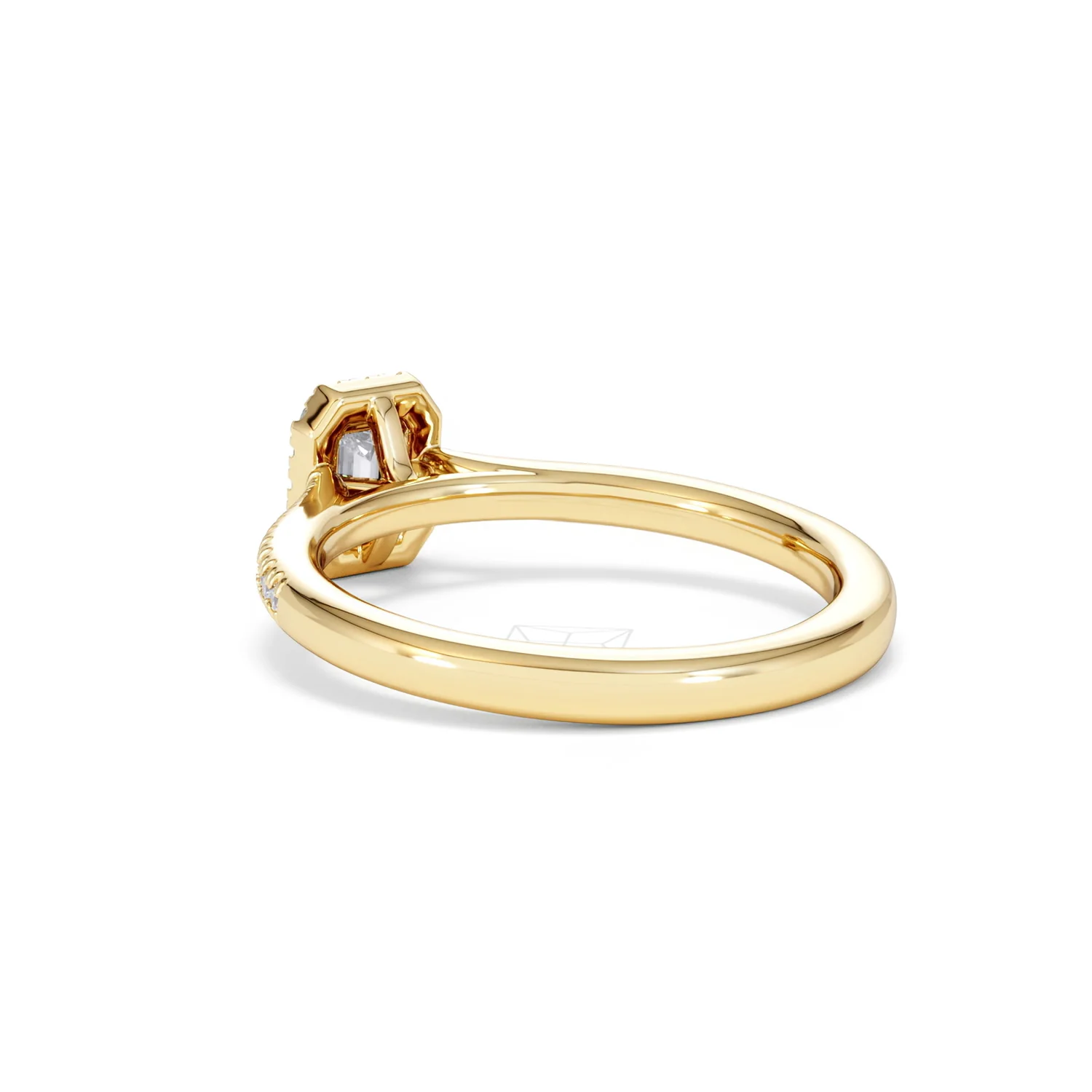 Lumia Emerald Cut Lab Diamond Halo Ring 0.50ct F/VS in 18K Gold Vermeil - Image 58