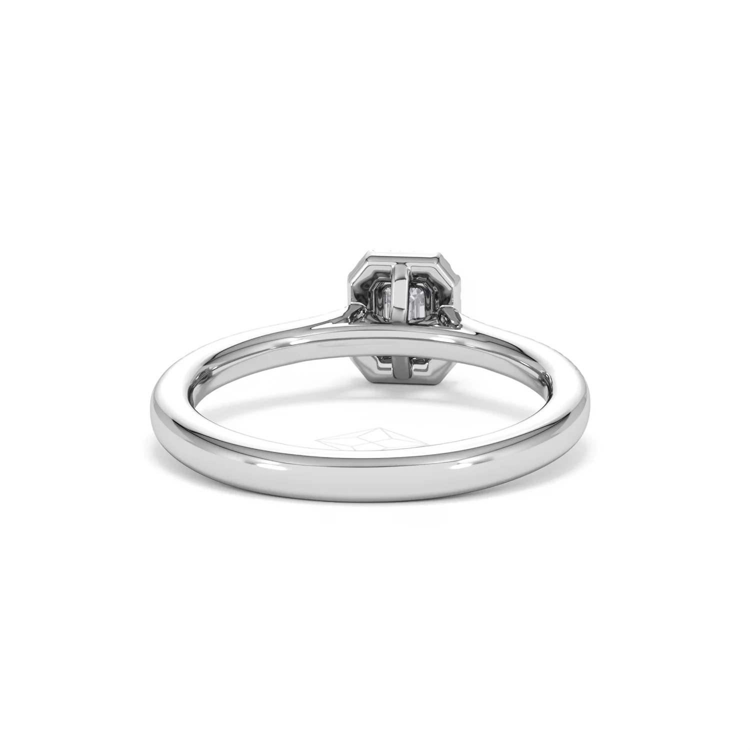 Lumia Emerald Cut Lab Diamond Halo Ring 0.50ct F/VS in 925 Silver - Image 48