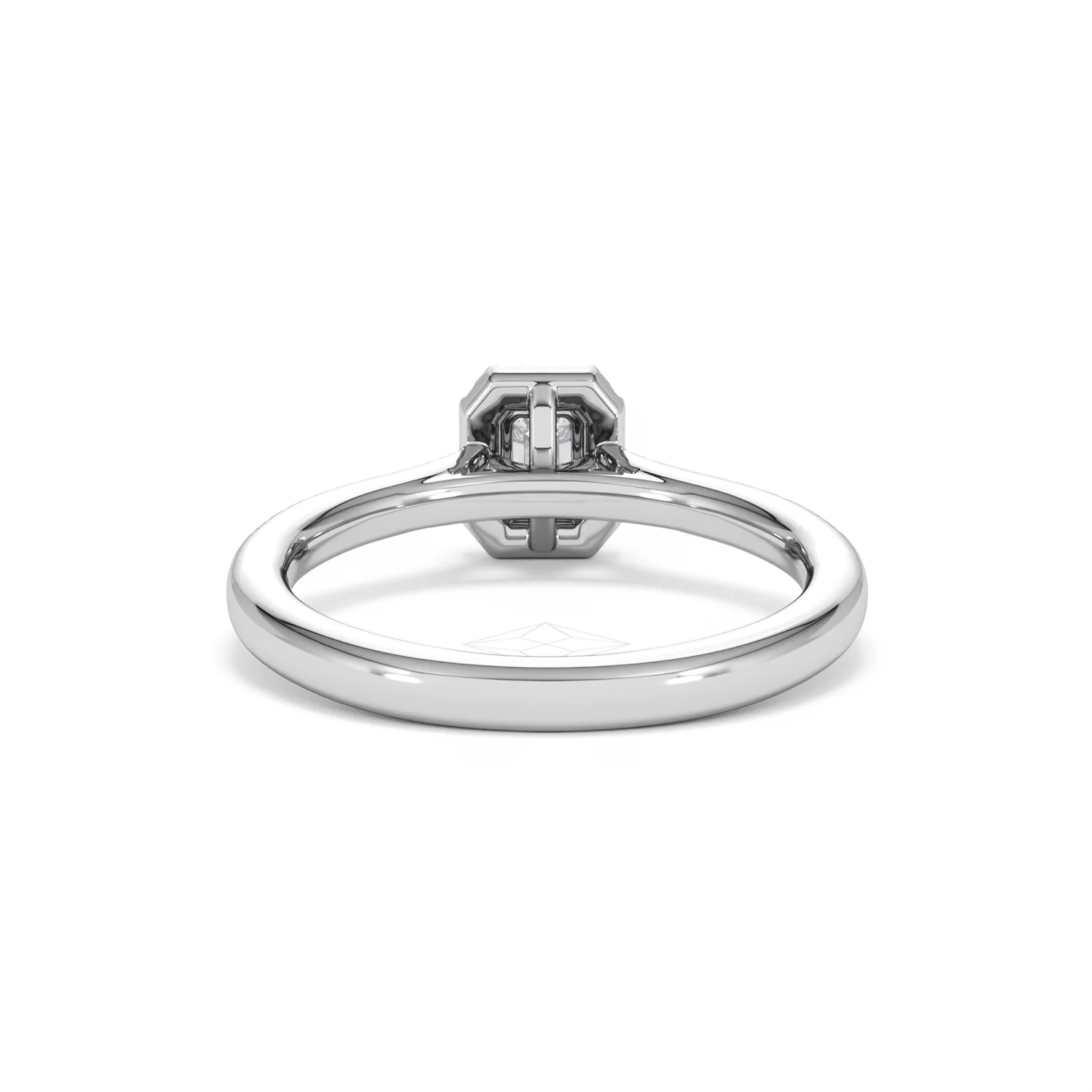 Lumia Emerald Cut Lab Diamond Halo Ring 0.50ct F/VS in 925 Silver - Image 50