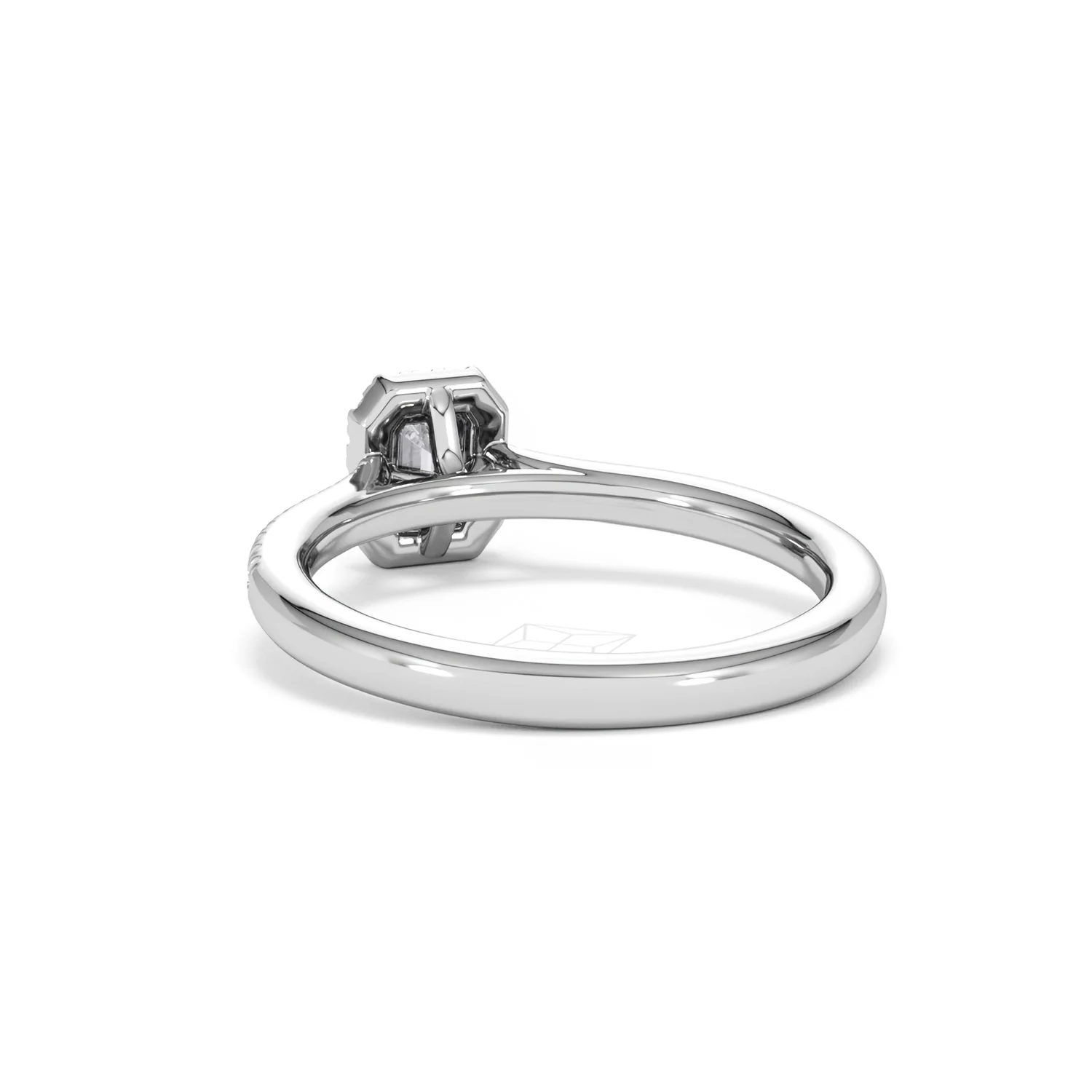Lumia Emerald Cut Lab Diamond Halo Ring 0.50ct F/VS in 925 Silver - Image 55
