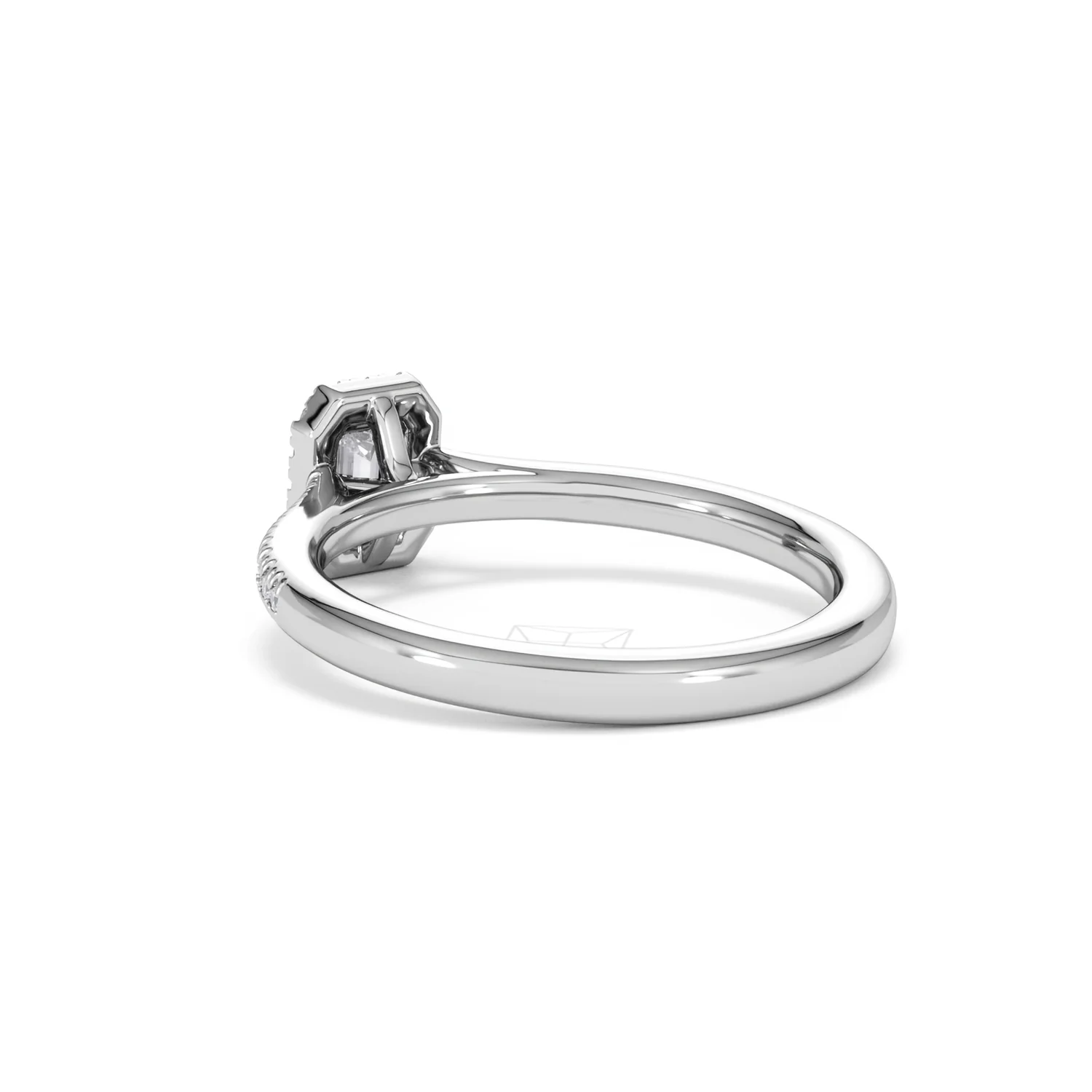 Lumia Emerald Cut Lab Diamond Halo Ring 0.50ct F/VS in 925 Silver - Image 58