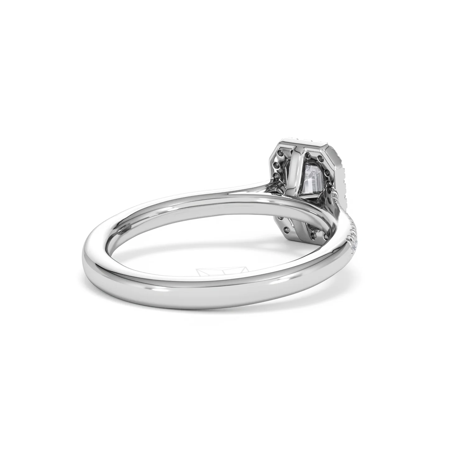 Lumia Emerald Cut Lab Diamond Halo Ring 0.70ct F/VS in 9K White Gold - Image 41