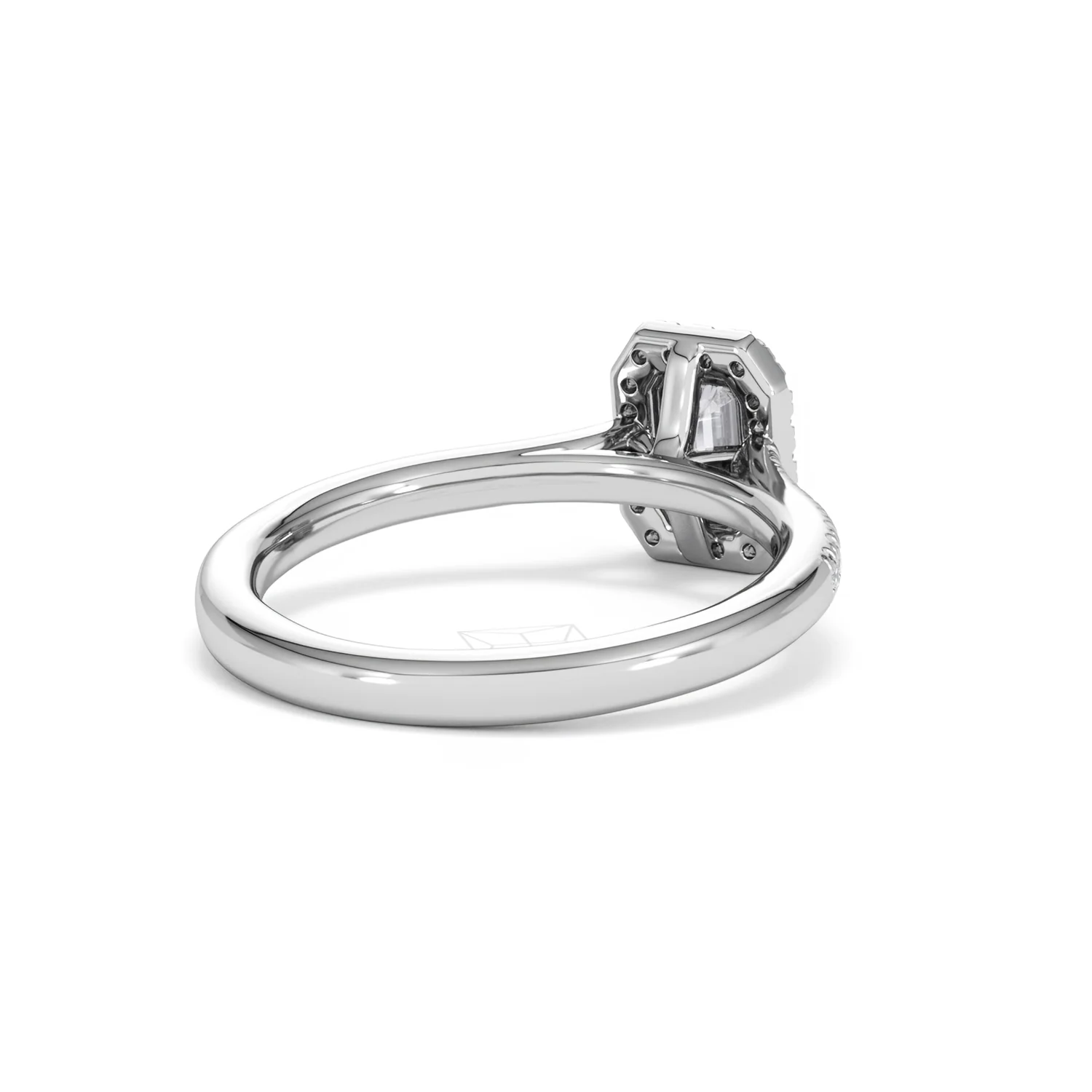 Lumia Emerald Cut Lab Diamond Halo Ring 0.70ct F/VS in 9K White Gold - Image 42