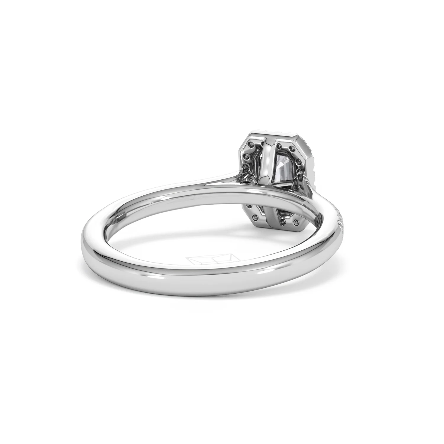 Lumia Emerald Cut Lab Diamond Halo Ring 0.70ct F/VS in 9K White Gold - Image 43