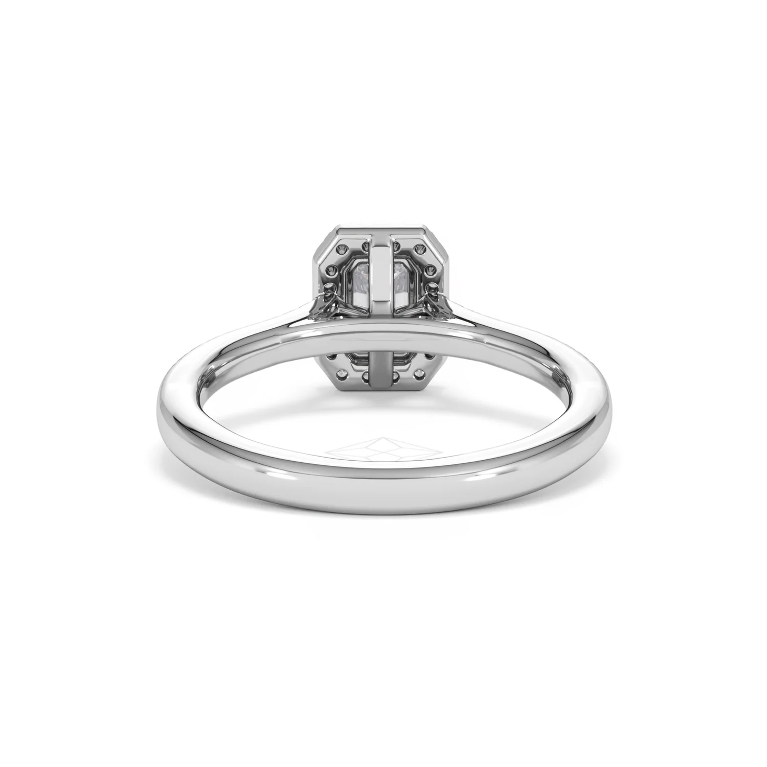 Lumia Emerald Cut Lab Diamond Halo Ring 0.70ct F/VS in 9K White Gold - Image 49