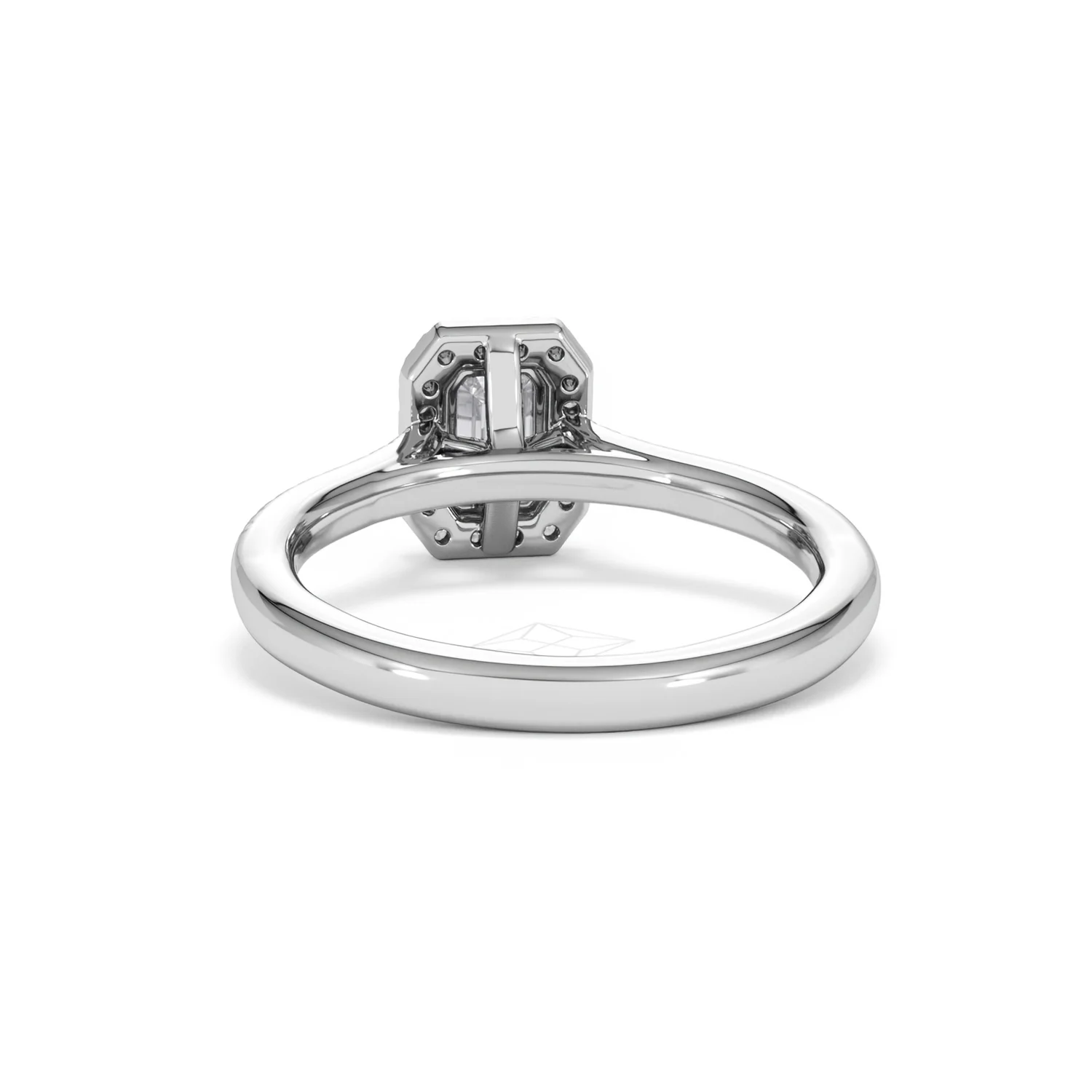 Lumia Emerald Cut Lab Diamond Halo Ring 0.70ct F/VS in 9K White Gold - Image 51