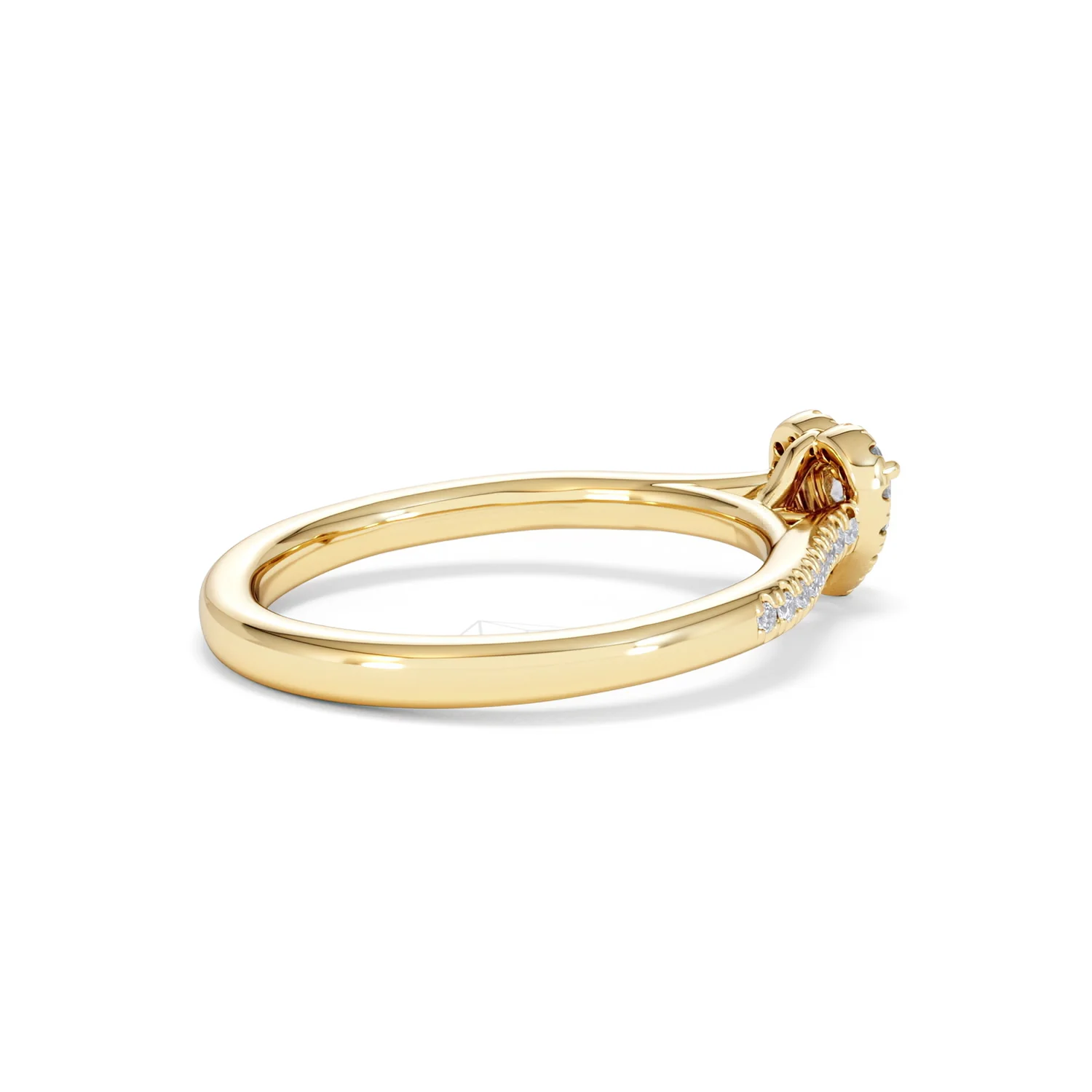 Lumia Heart Cut Lab Diamond Halo Ring 0.33ct F/VS in 18K Gold Vermeil - Image 36