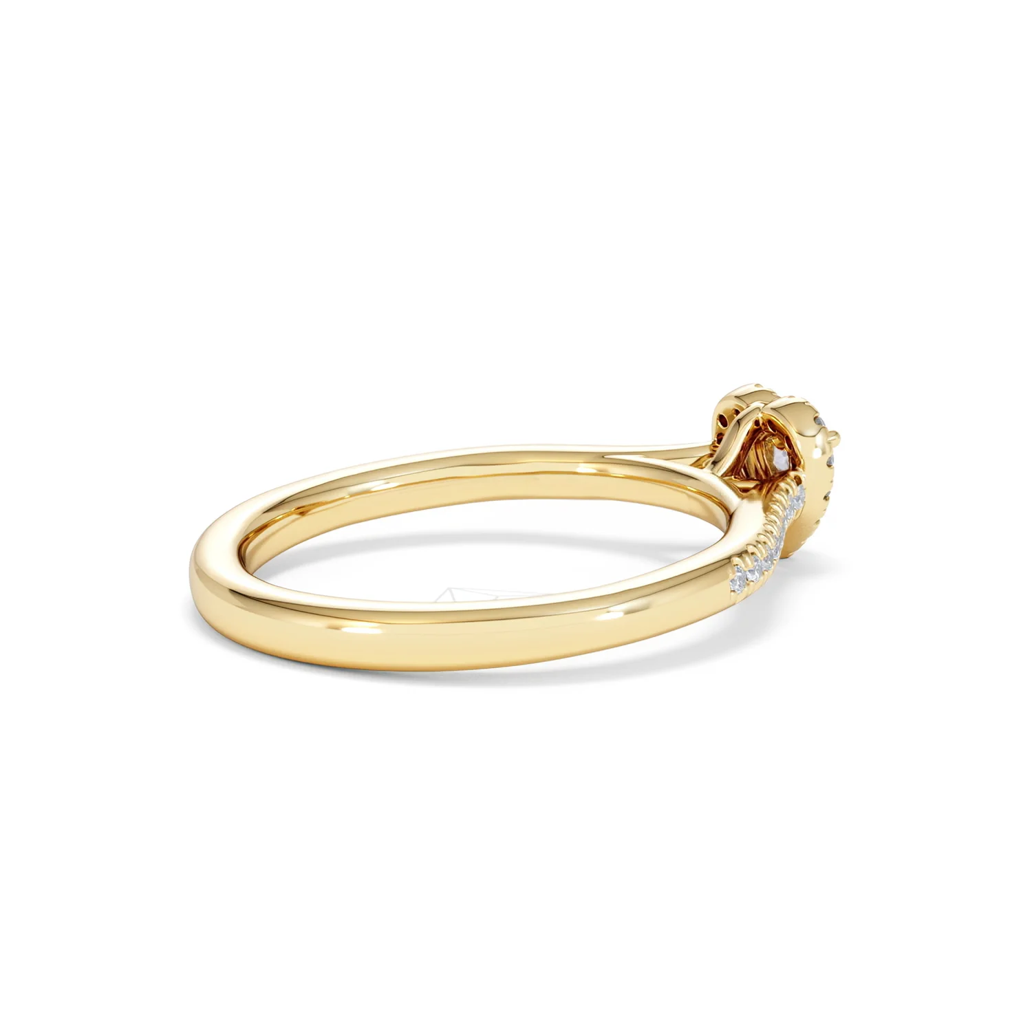 Lumia Heart Cut Lab Diamond Halo Ring 0.33ct F/VS in 18K Gold Vermeil - Image 37