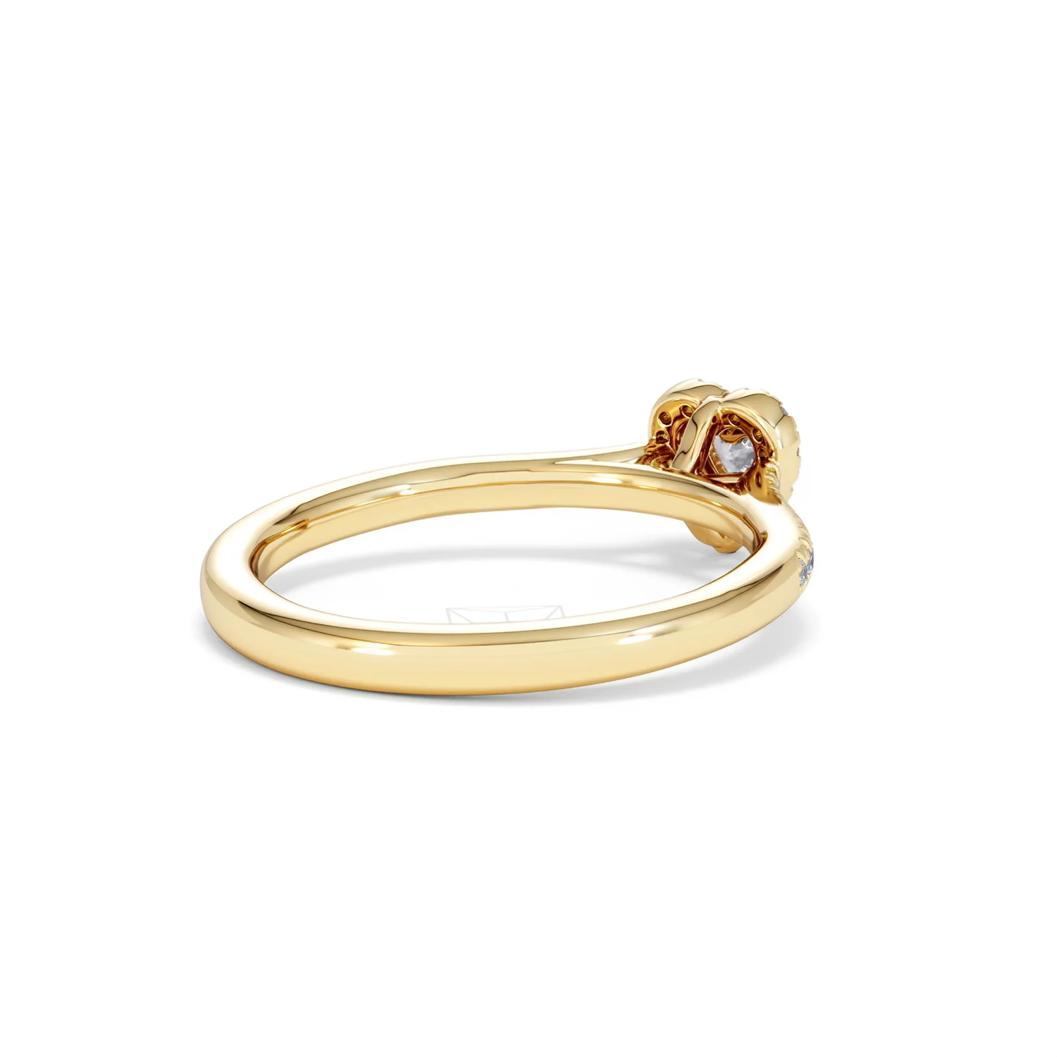 Lumia Heart Cut Lab Diamond Halo Ring 0.33ct F/VS in 18K Gold Vermeil - Image 41