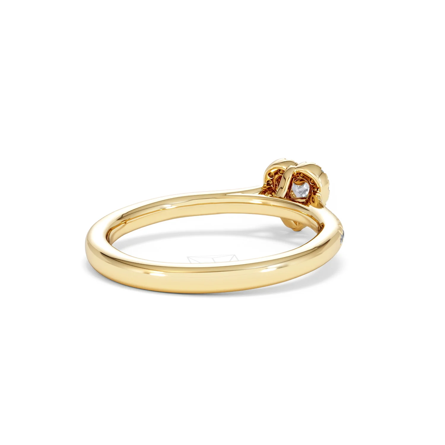 Lumia Heart Cut Lab Diamond Halo Ring 0.33ct F/VS in 18K Gold Vermeil - Image 42